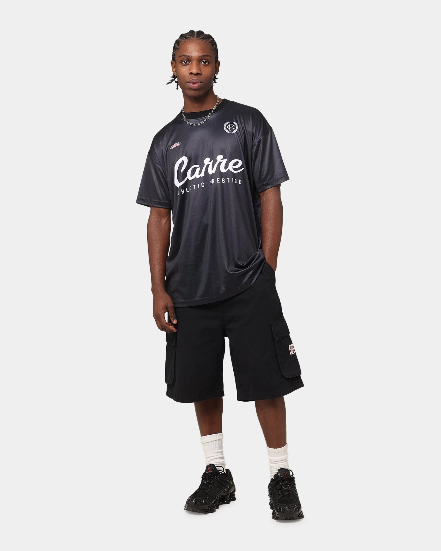 Carre Prestige Football T-Shirt Black suitable for all genders comfortable top