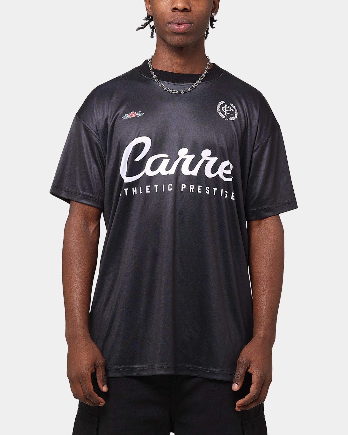 Carre Prestige Football T-Shirt Black LongLastingColor