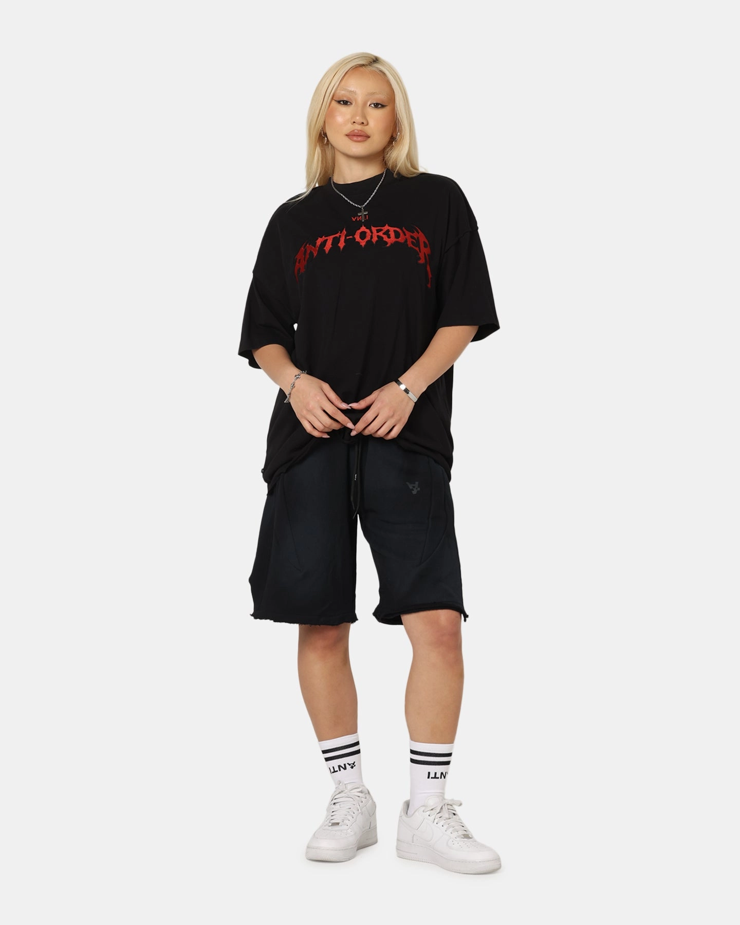 Sophisticated Casual funky The Anti Order Mosh Non Seam T-Shirt Black/Red