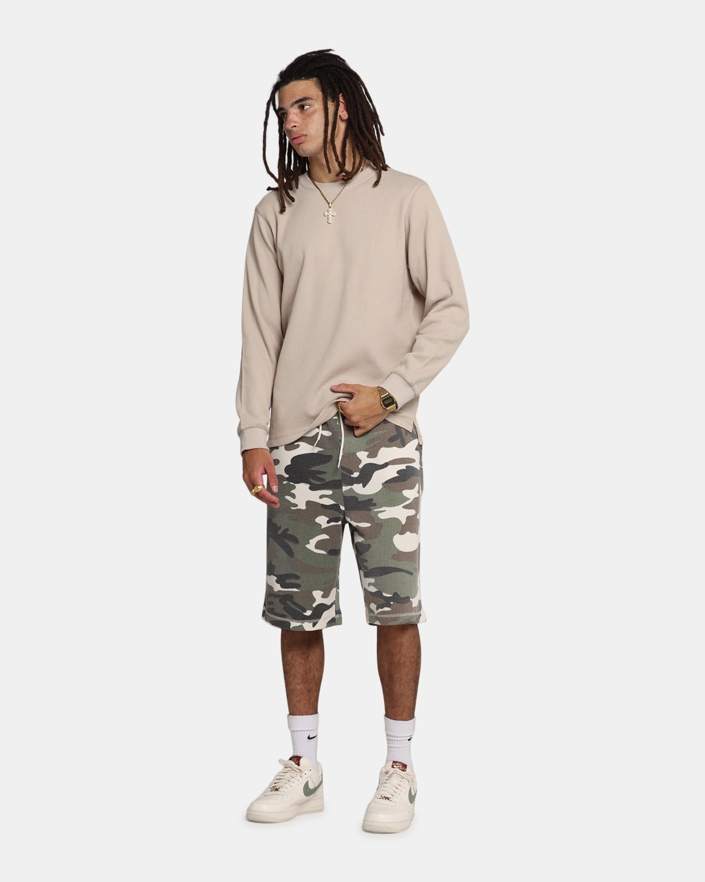 Spring Wear Ethically Sourced Material XXIII Thermal Long Sleeve T-Shirt Sand