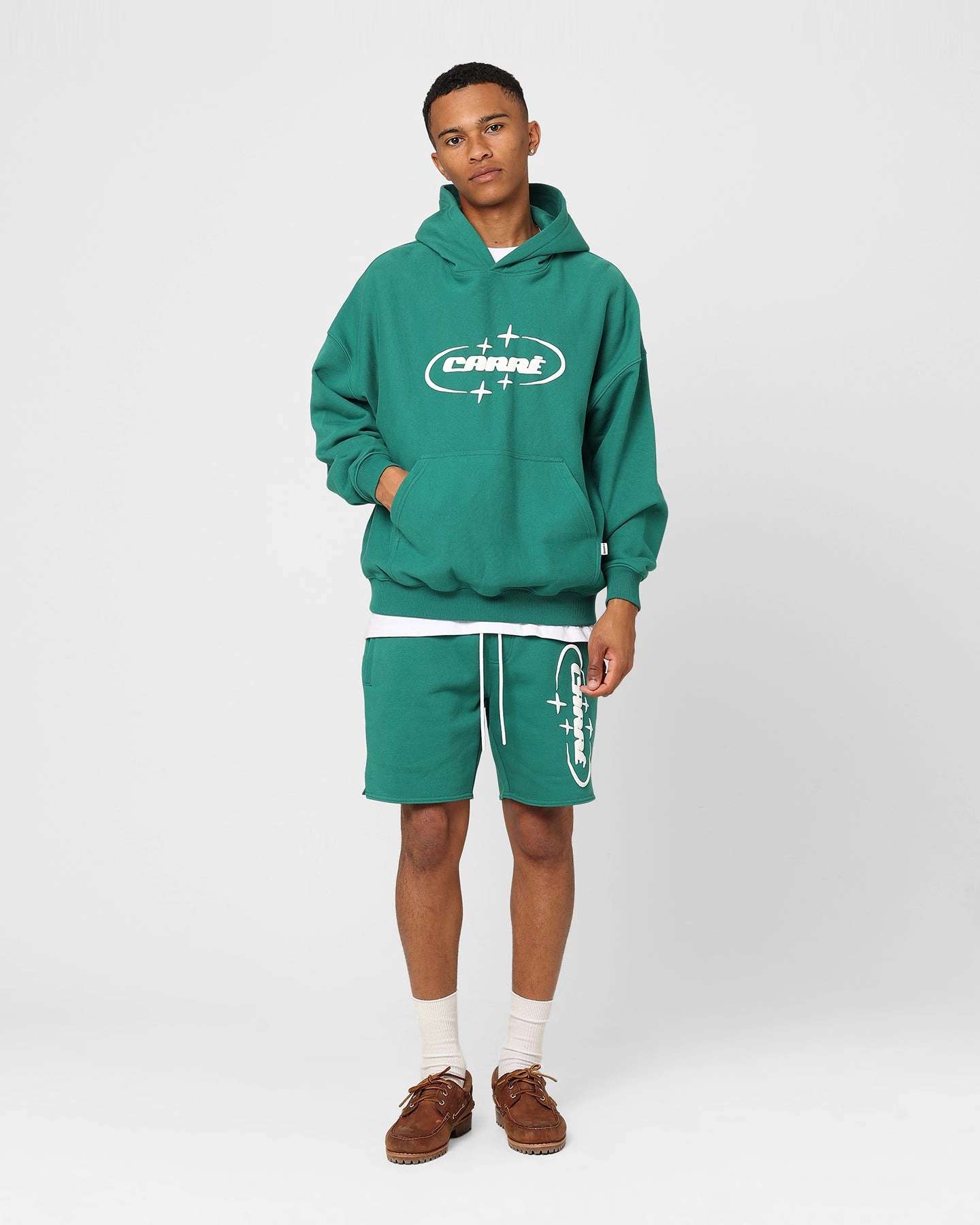 Smooth Texture Carre 2K Shorts Teal