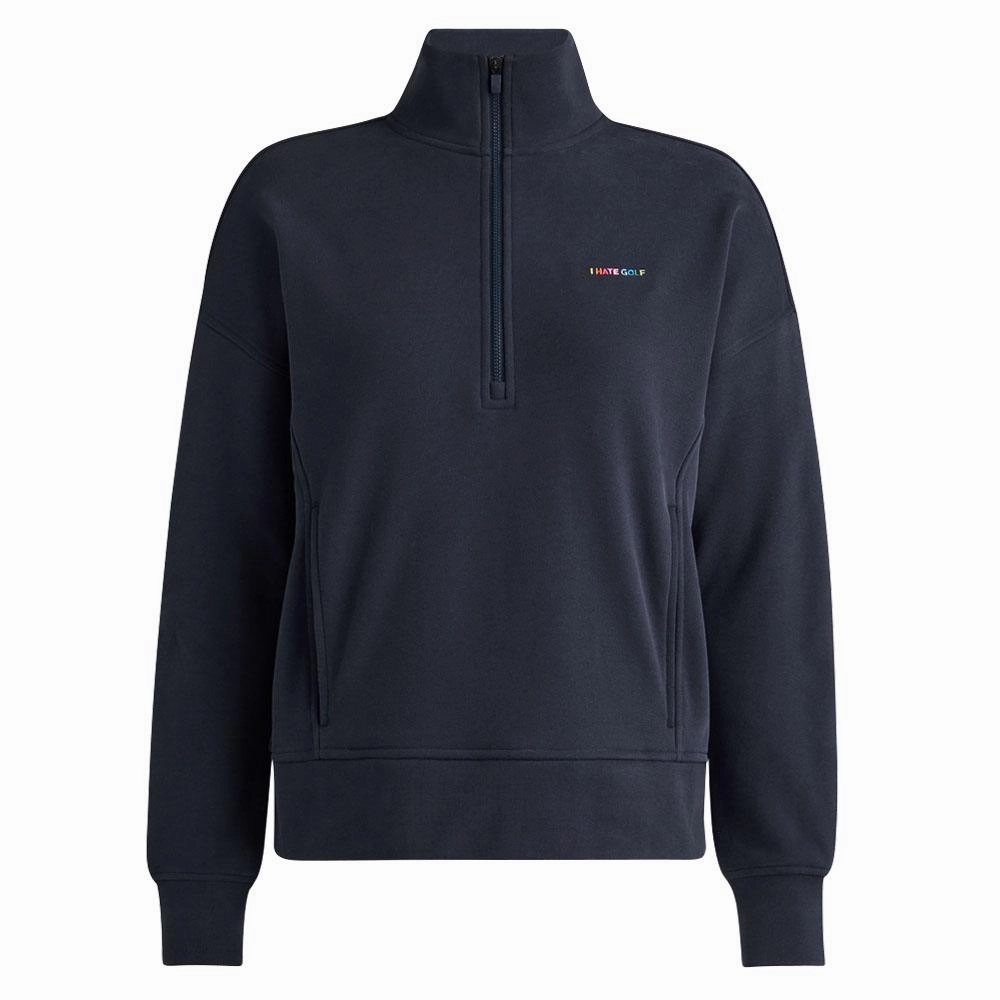 Gfore I Hate French Terry Quarter Zip Golf Pullover Twilight - SP24 Women heavy duty fabric No Wrinkle