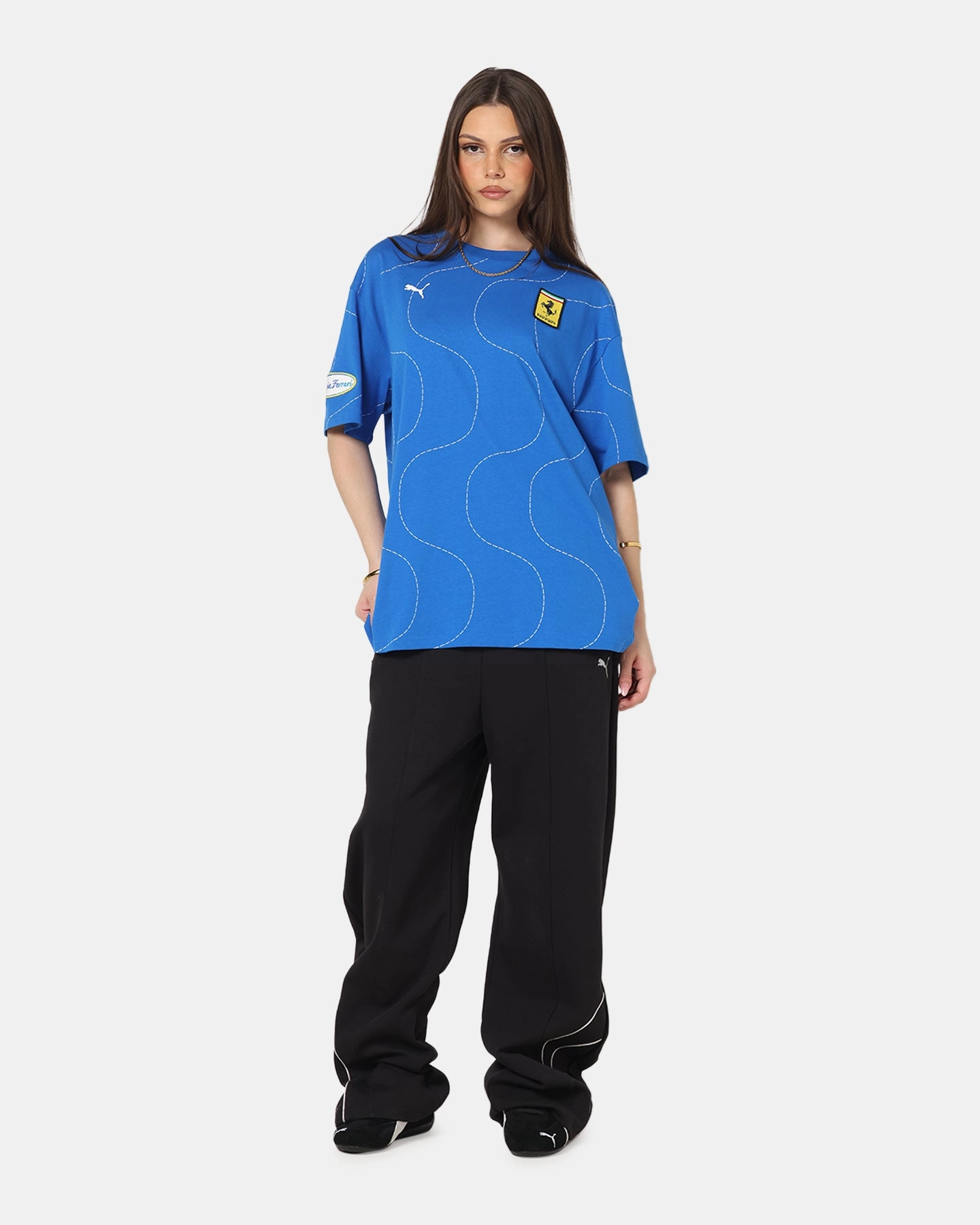 Puma X Scuderia Ferrari Monza T-Shirt Steer Blue Eco Friendly Material NonIrritating Fabric