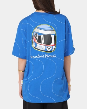 Soft Touch Fabric Sleep Puma X Scuderia Ferrari Monza T-Shirt Steer Blue