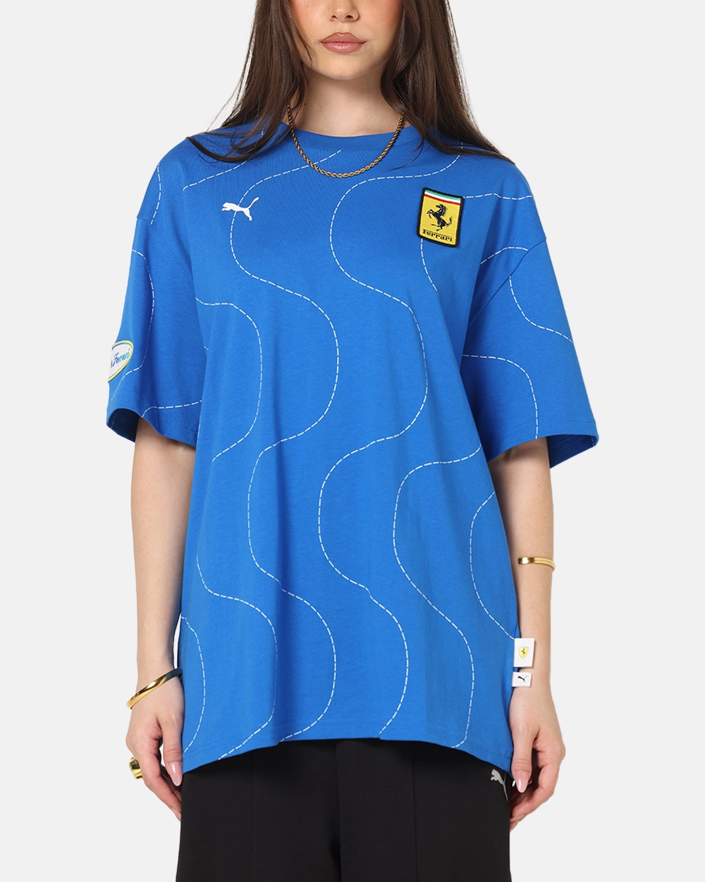 Abrasion resistant Effortless Wearable Puma X Scuderia Ferrari Monza T-Shirt Steer Blue