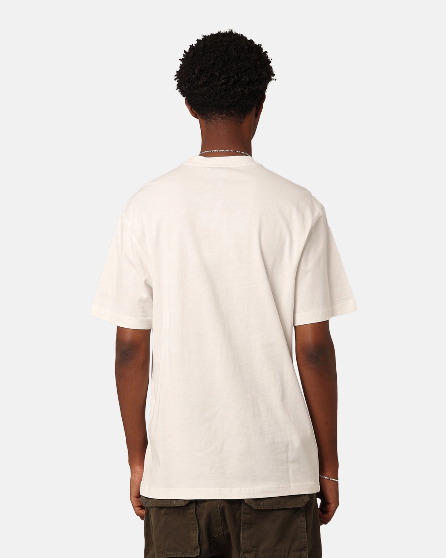 Majestic Athletic New York Yankees Logomania T-Shirt Vintage White Durable Knit Structure Travel Style Trend