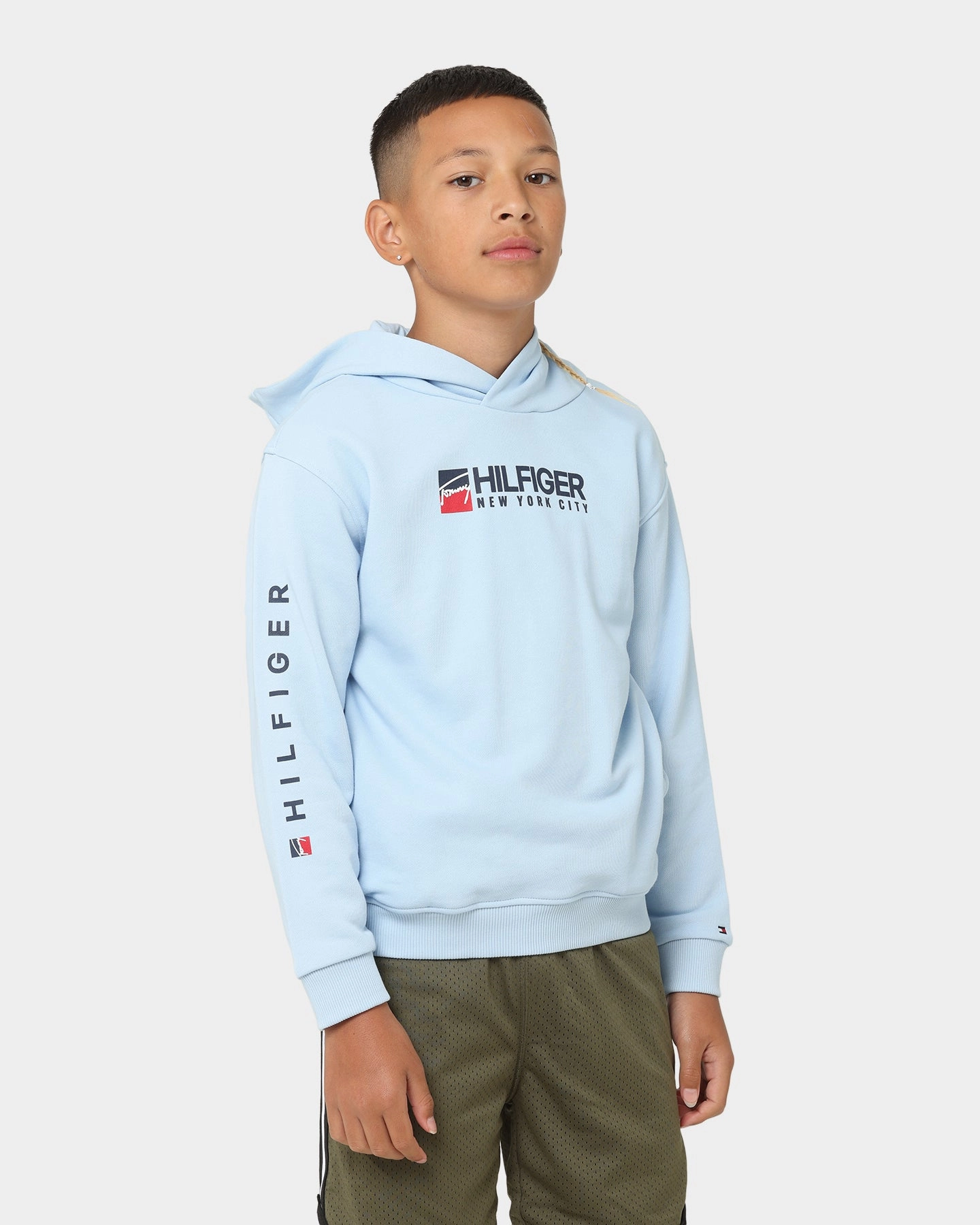 Tommy Hilfiger Kids' U Tommy Logo Hoodie Chambray Sky Chic Style