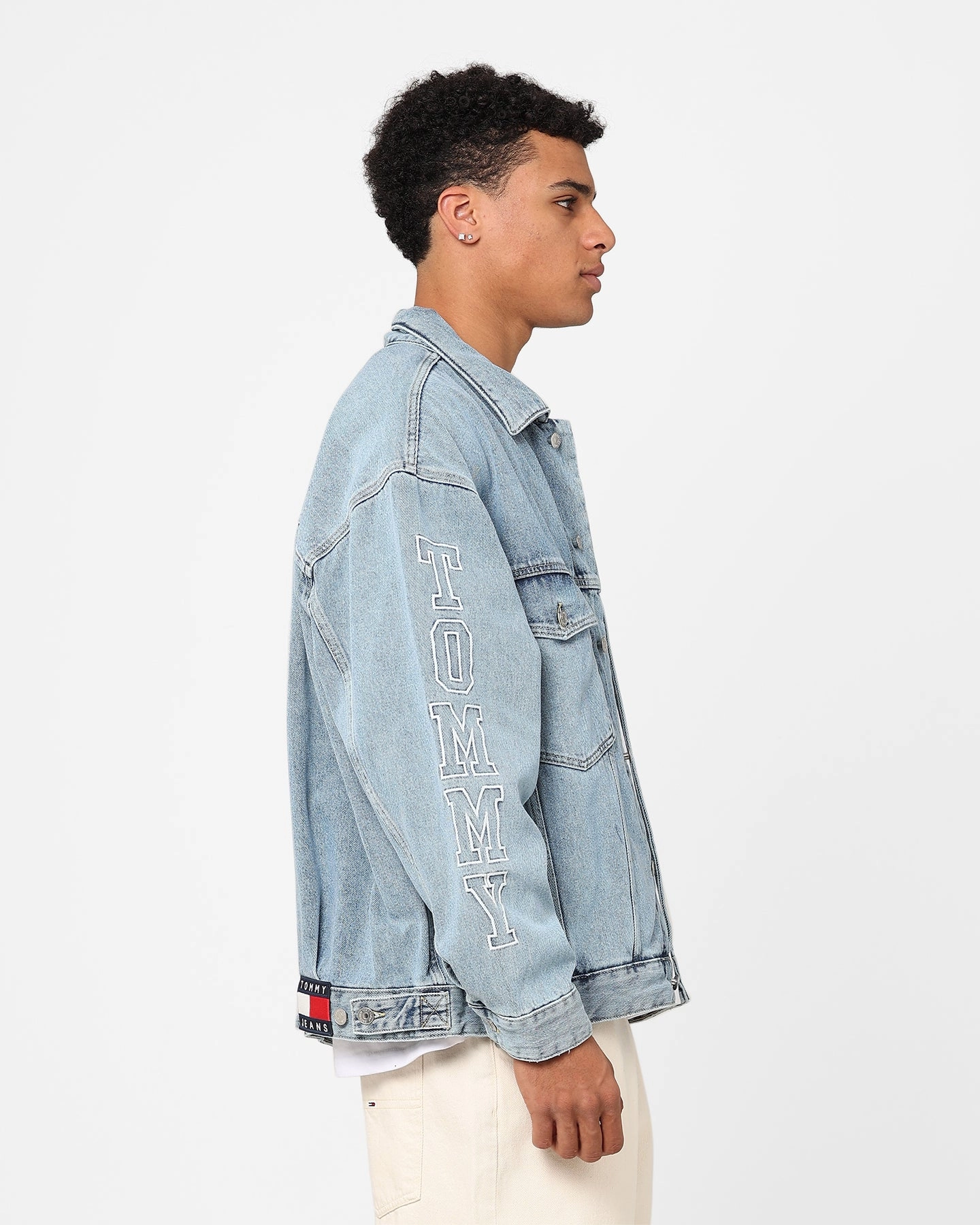 Tommy Jeans Aiden Oversized Denim Jacket Denim Light Heavyweight