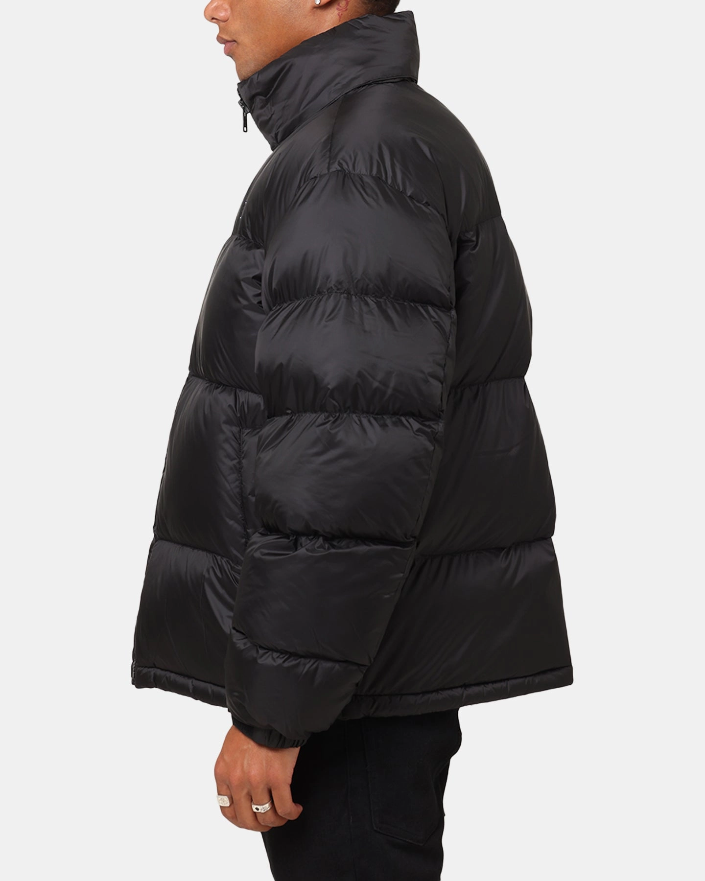 Tommy Jeans Alaska Packable Puffer Jacket Black Laser Cut Perforations suitable for runway events