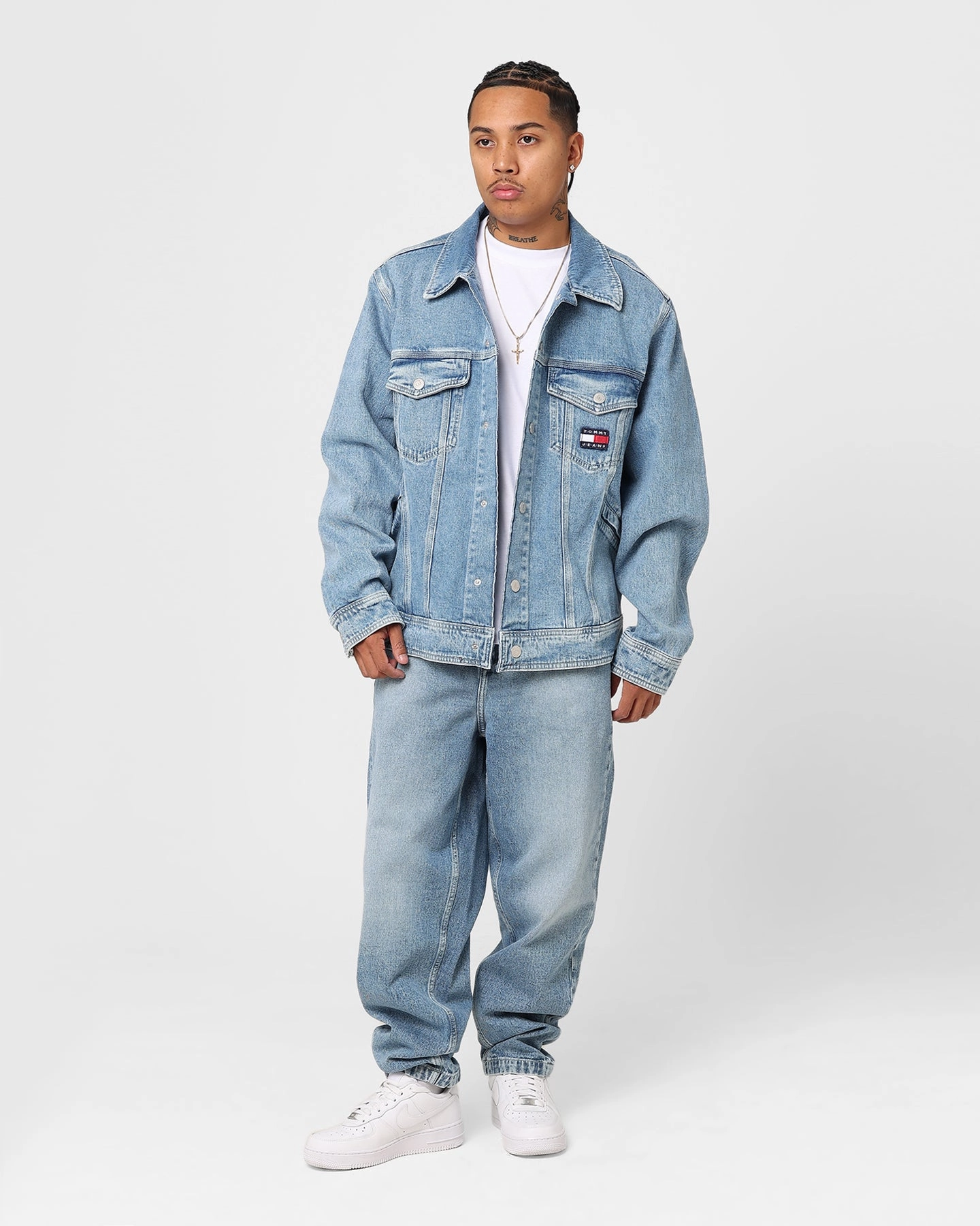 Thermoregulating Insulation Tommy Jeans Archive Oversized Jacket Denim Light