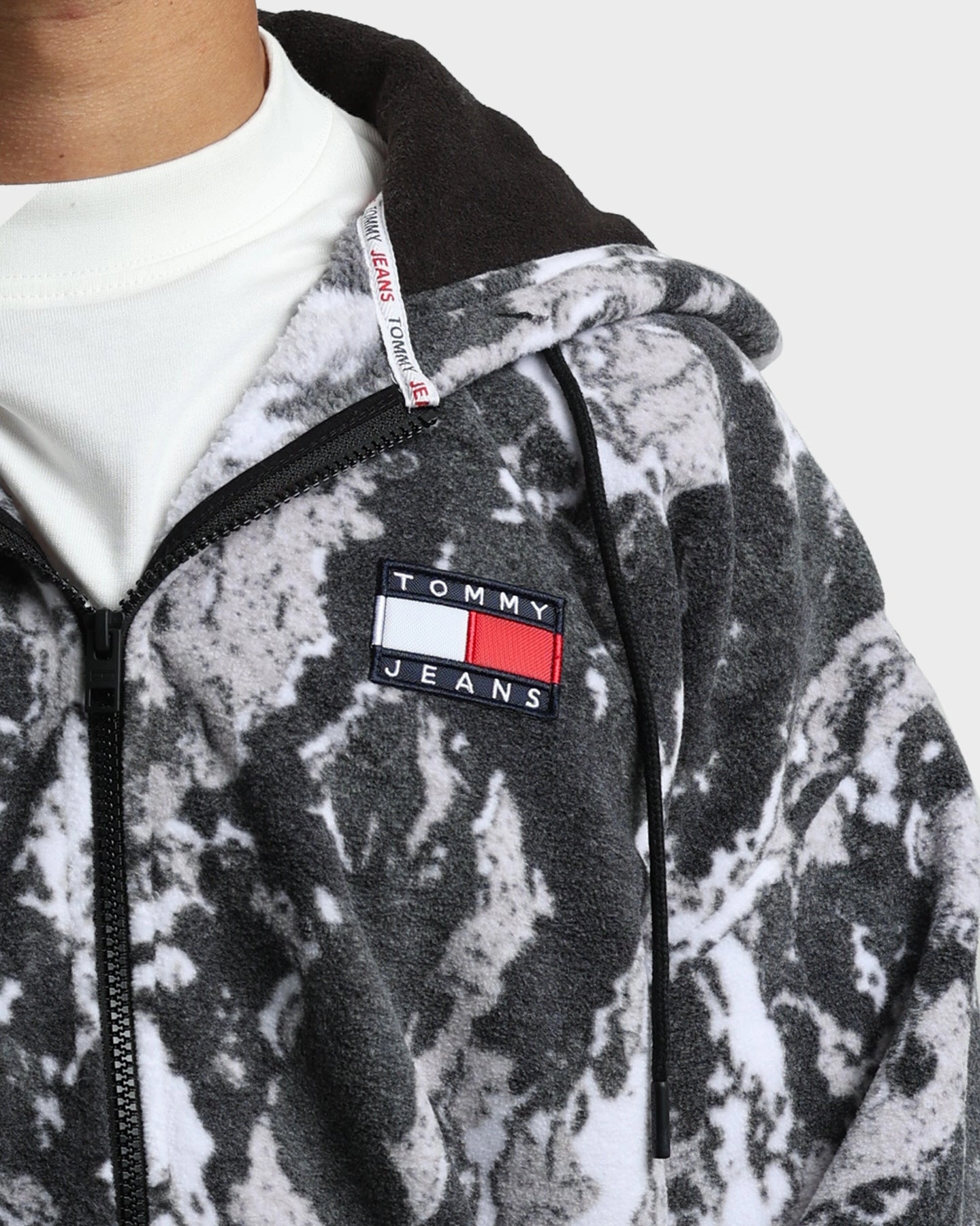 Tommy Jeans Camo Half Zip Hoodie Tonal Camo Print Everyday Use Demonstrate