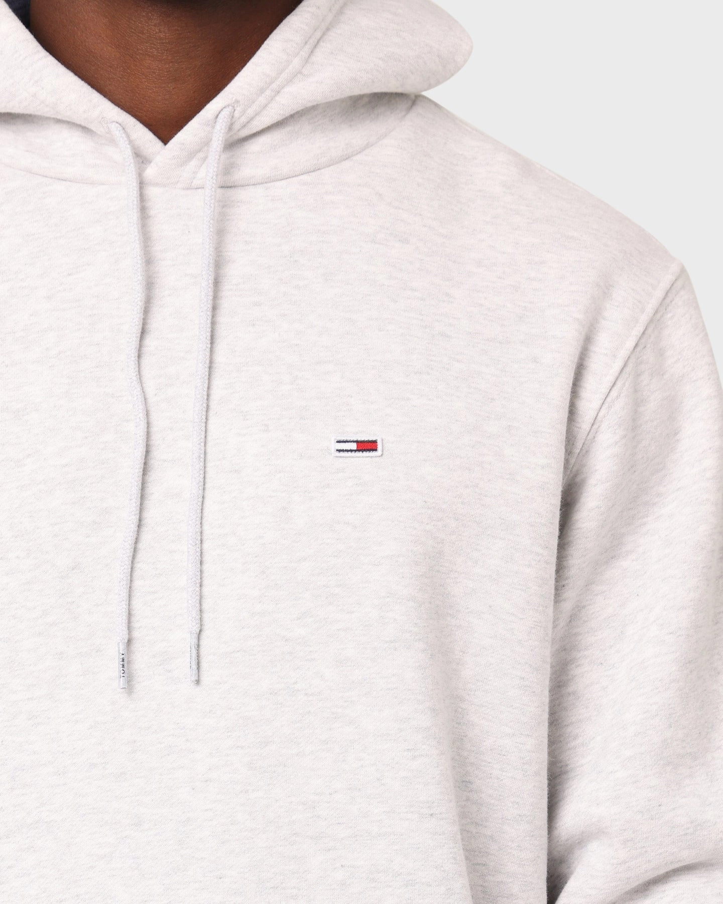 Cozy Fit Summer Tommy Jeans Essential Script Hoodie Silver/Grey Heather