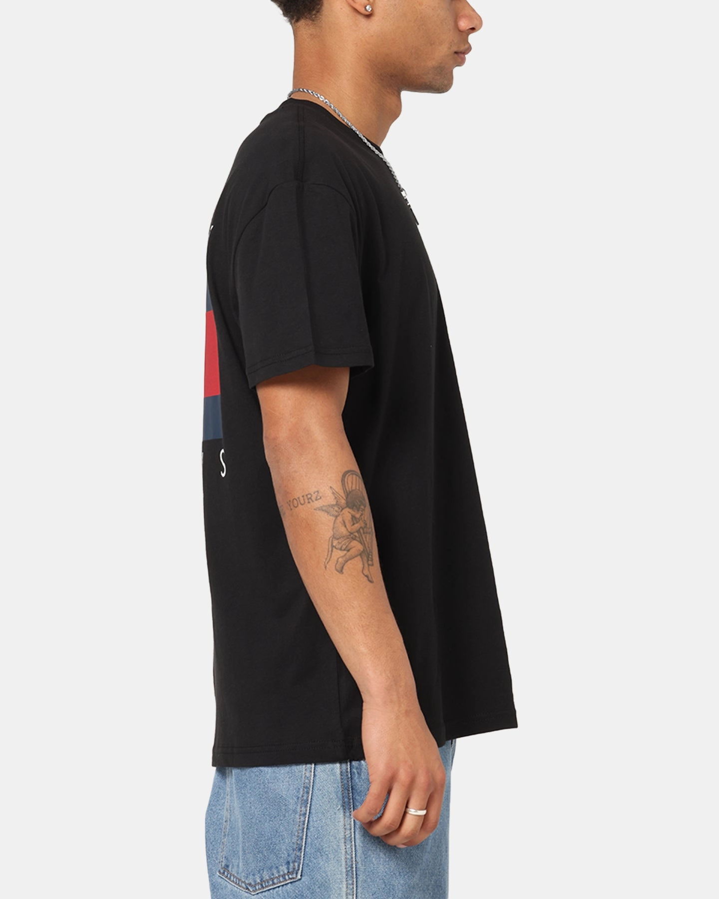 long sleeved Essential Layer Tommy Jeans Regular Flag Graphic T-Shirt Black