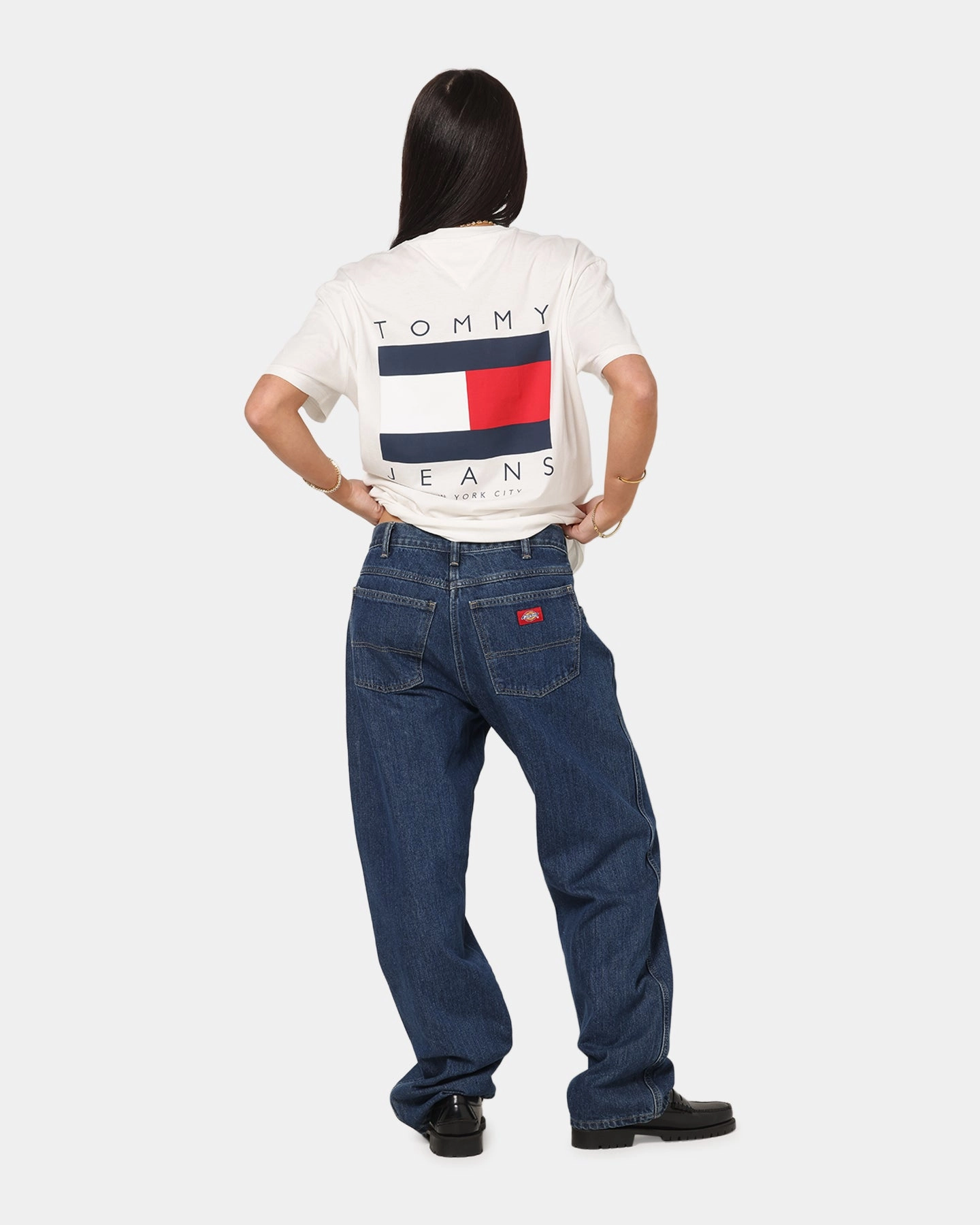 Tommy Jeans Regular Flag Graphic T-Shirt Ecru Simple Wear Comfy Essentials