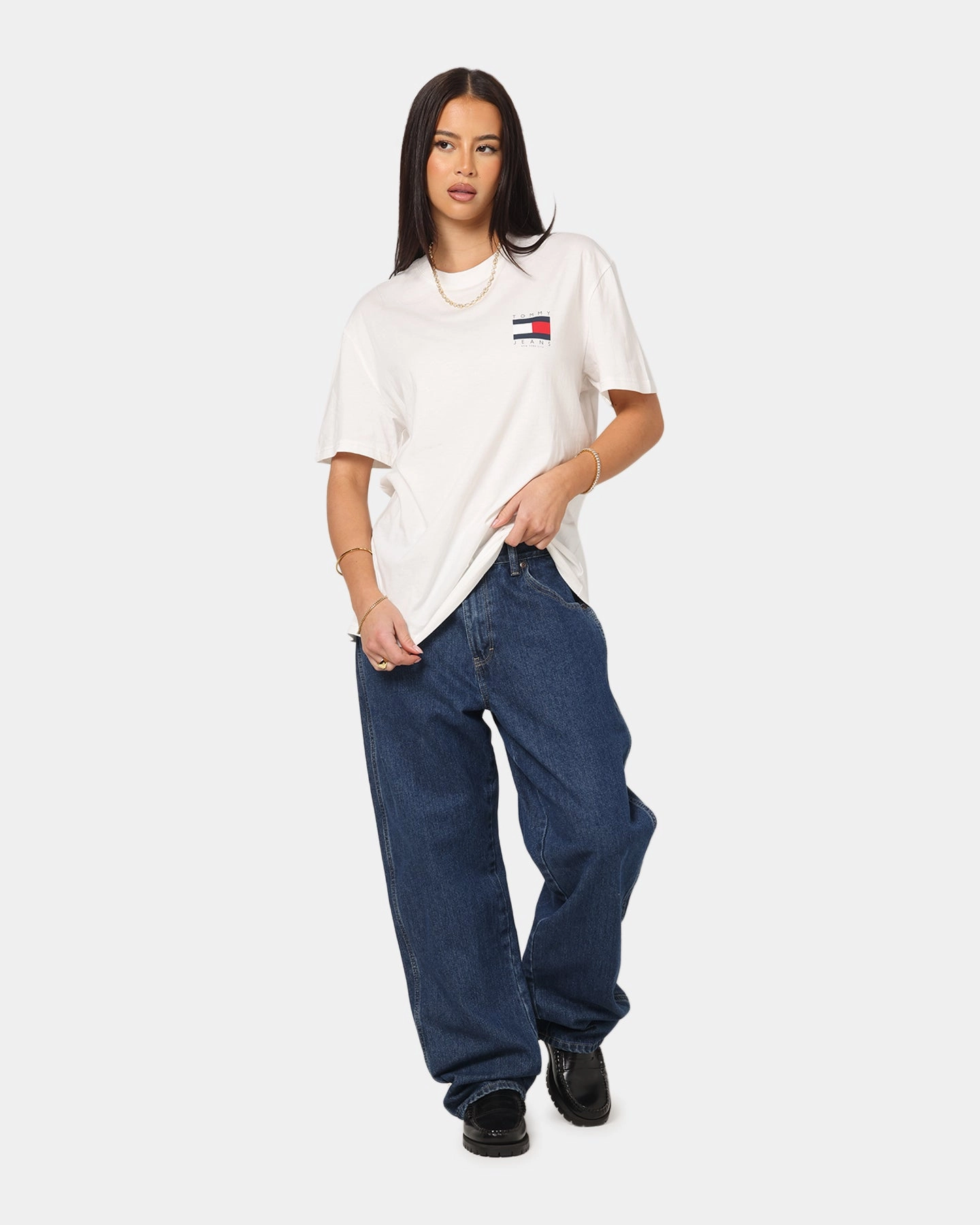 Tommy Jeans Regular Flag Graphic T-Shirt Ecru Comfortable clothing