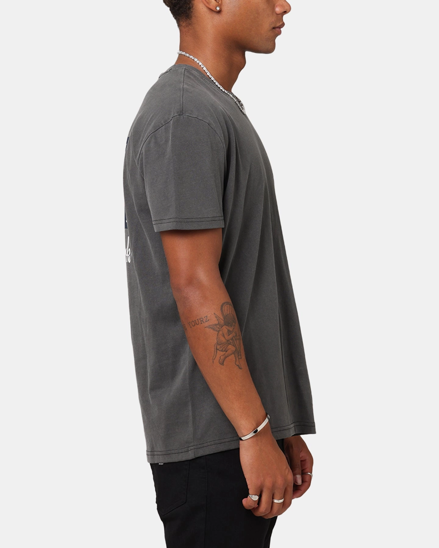 Tommy Jeans Regular Heritage Flag T-Shirt Black Microfiber texture