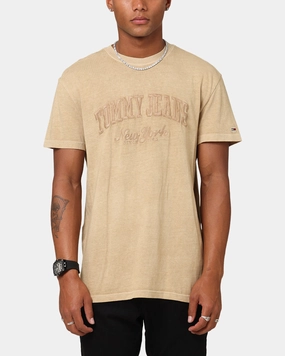 Tommy Jeans Regular Vintage Varsity T-Shirt Tan Light Casual