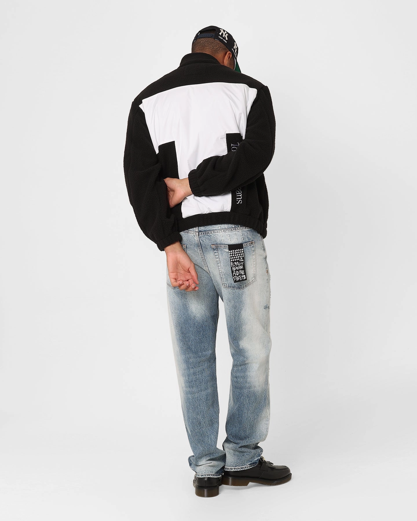 Tommy Jeans Relaxed Fabric Mix Fleece Jacket Black/Multi Flexible Mobility
