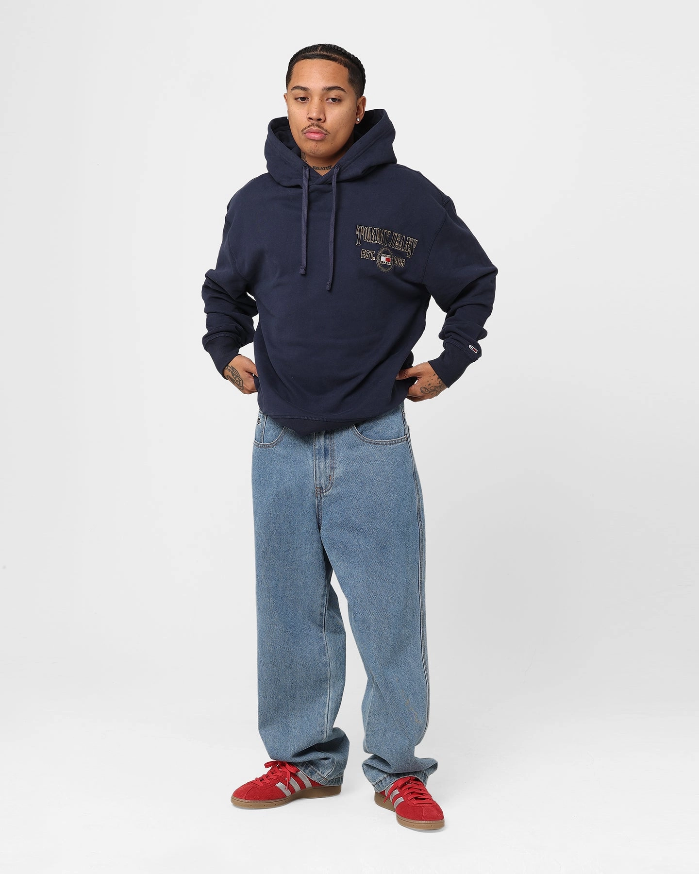 Insulated Wear Magnetic Closure Tommy Jeans Relaxed Luxe Hoodie Twilight Navy