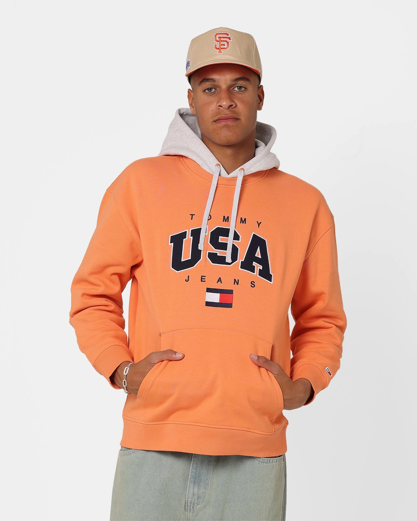 Solution Tommy Jeans Relaxed Modern Sport USA Hoodie Citrus Orange