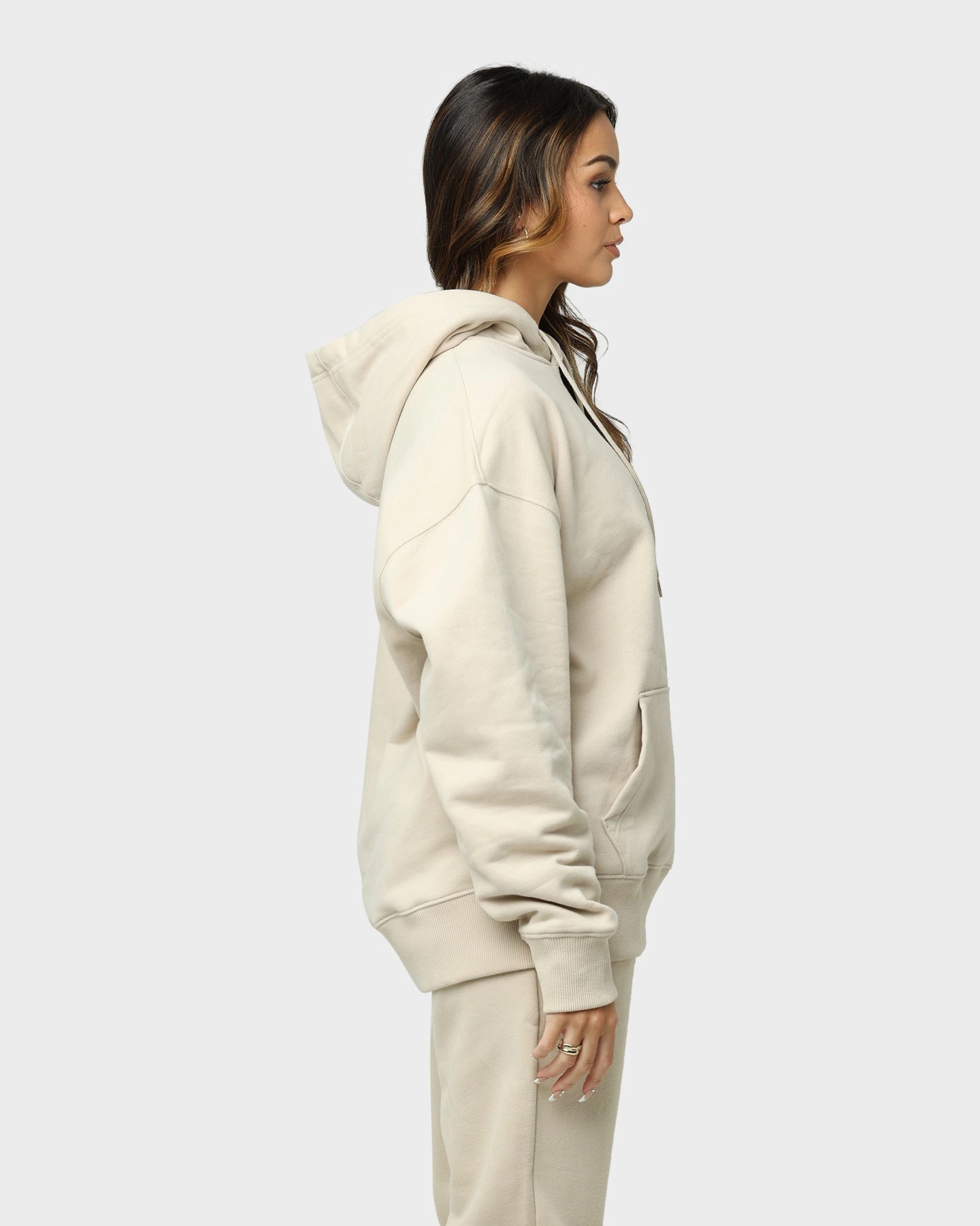 Tommy Jeans Signature Hoodie Savannah Sand Smooth Feel