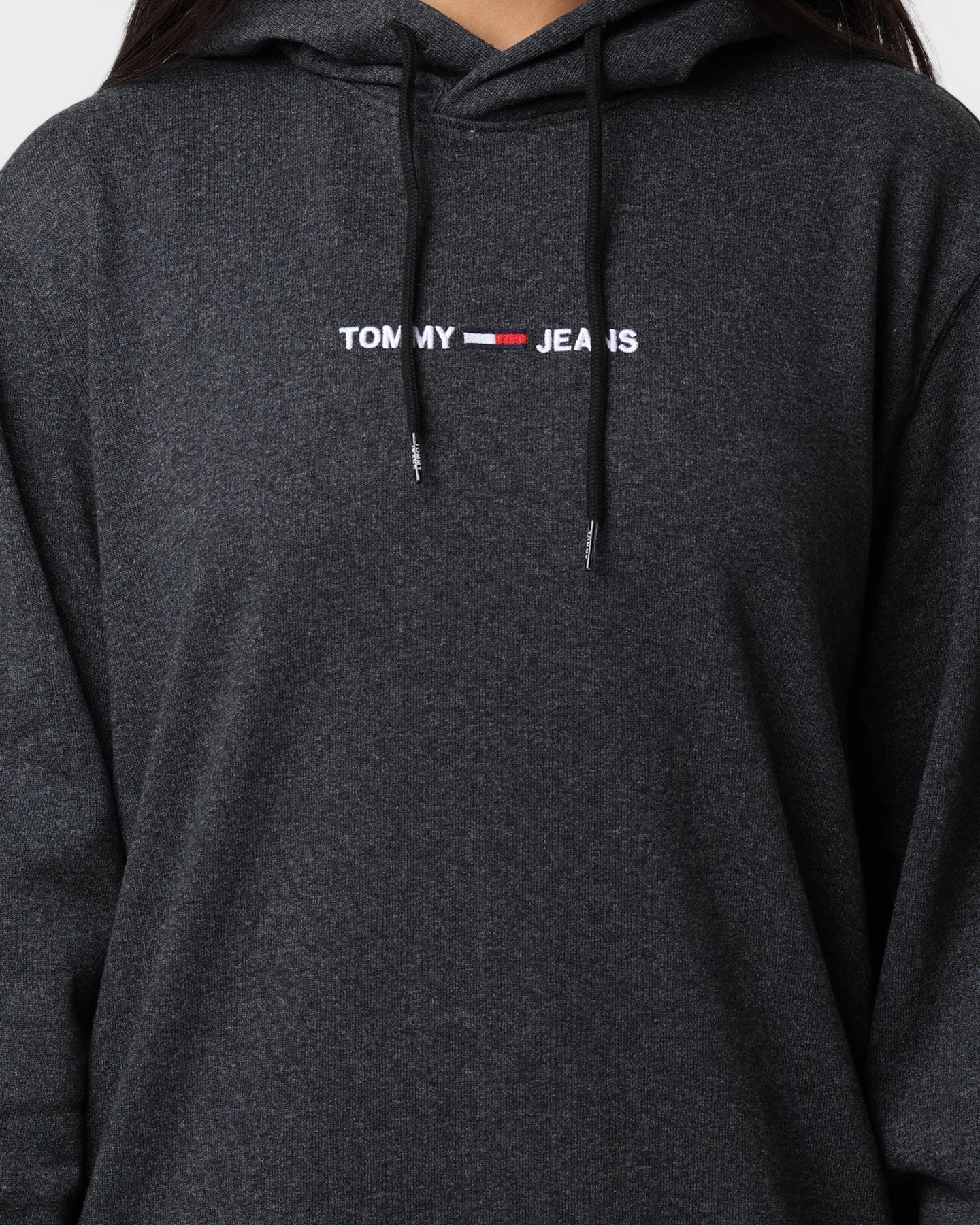 Winter Weather Protection Indoor Use Tommy Jeans Straight Logo Hoodie Black