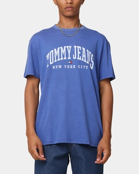 Tommy Jeans TJM Archive Varsity Washed T-Shirt Bright Blue Modern Style Comfortable All Day Wear