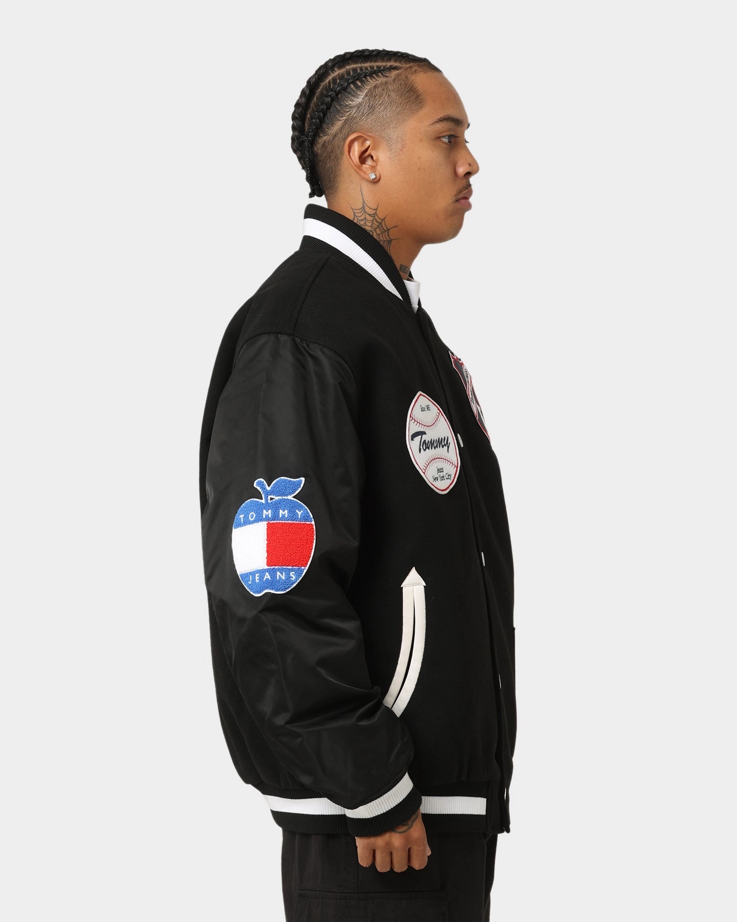 Flexible Seams cruelty - free Tommy Jeans TJM Letterman Jacket Black