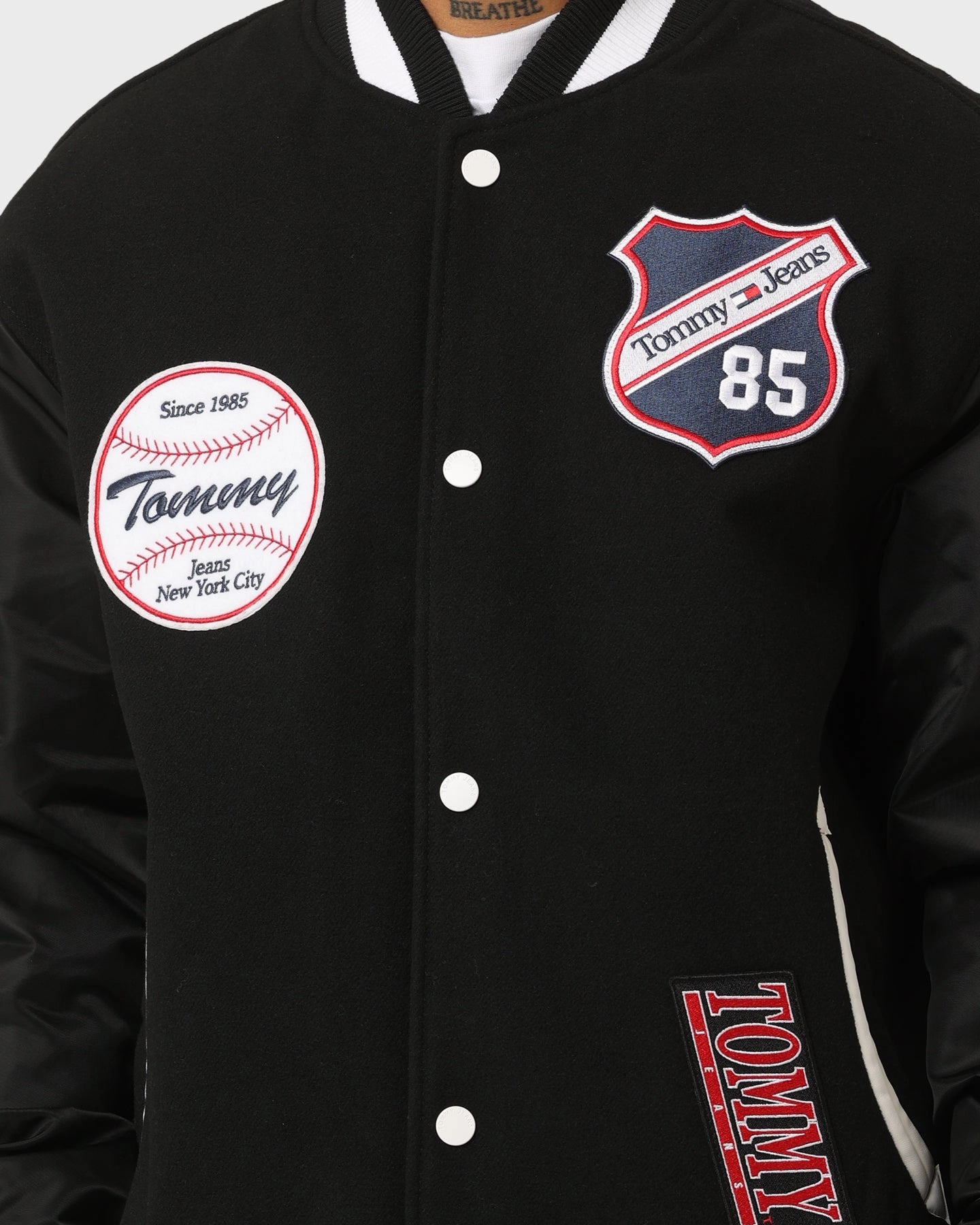 Prospect Goods Tommy Jeans TJM Letterman Jacket Black