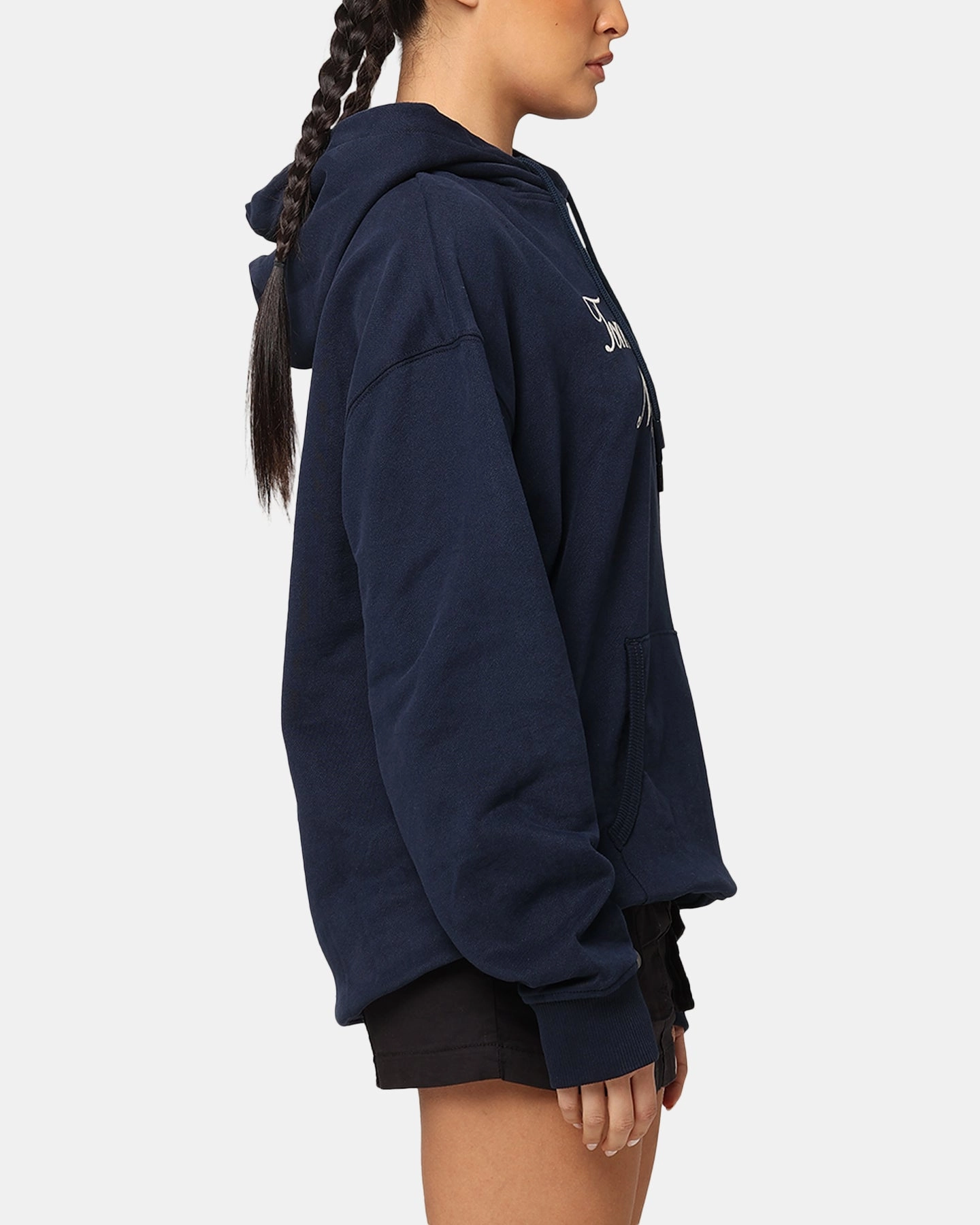 Tommy Jeans TJM Luxe Serif Relax Hoodie Dark Night Navy Bill Stretch Comfort