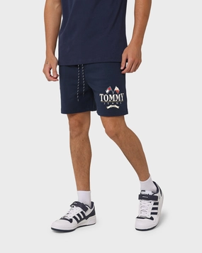 Tommy Jeans TJM Modern Prep Logo Shorts Twilight Navy Moisture Wicking Finish Coastal Style