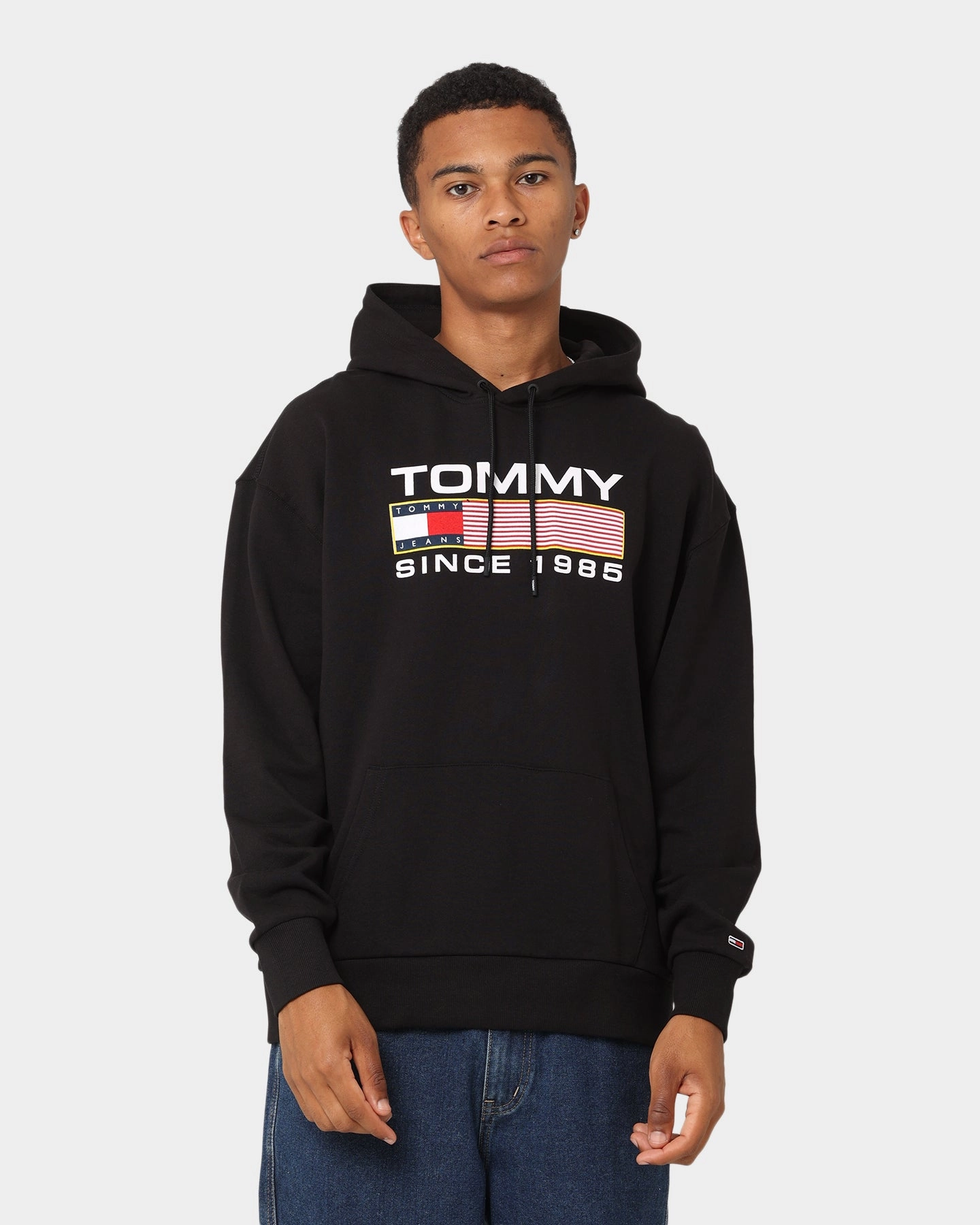 Range Tommy Jeans TJM Regular Athletic Logo Hoodie Black