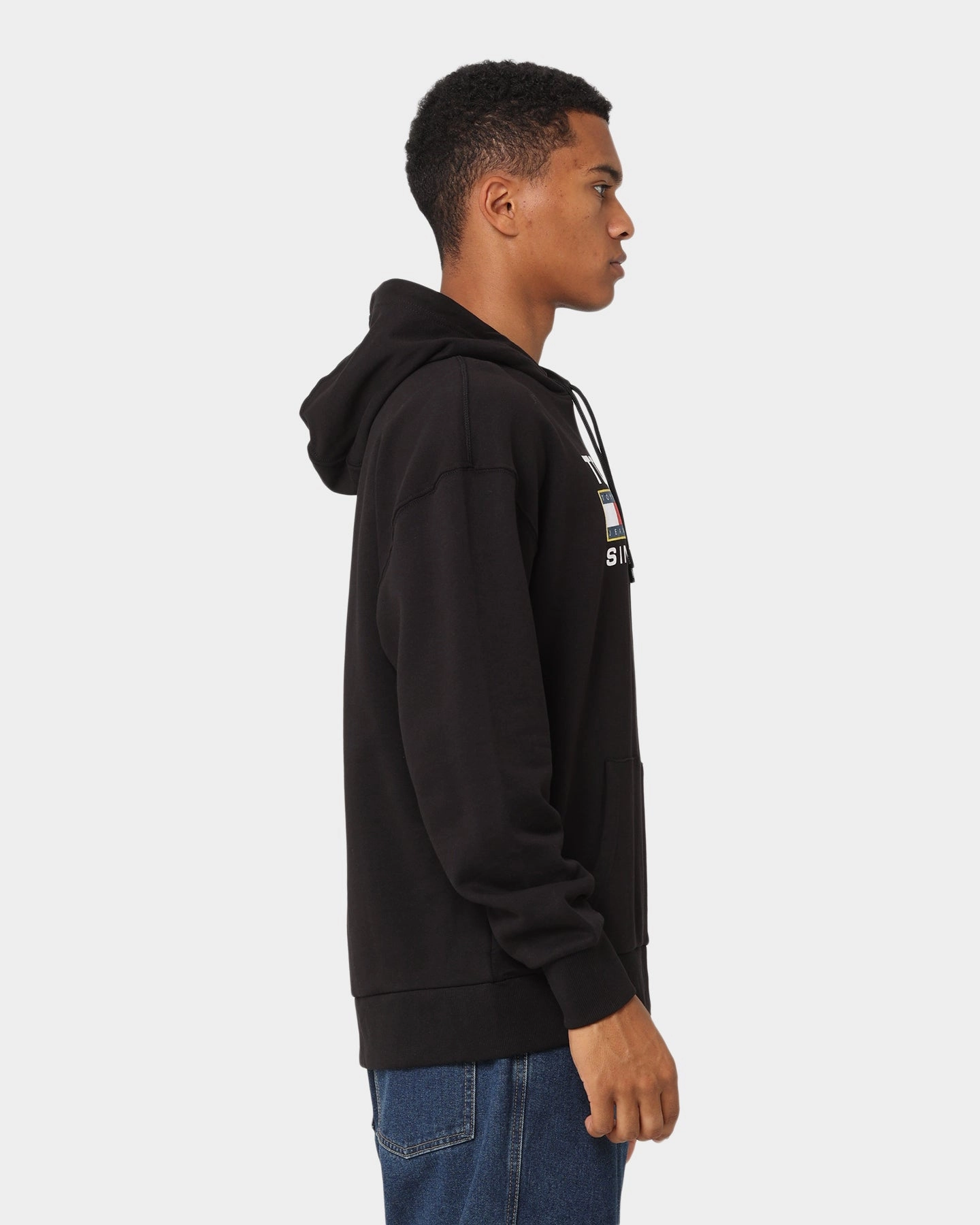 Tommy Jeans TJM Regular Athletic Logo Hoodie Black Rugged Outerwear