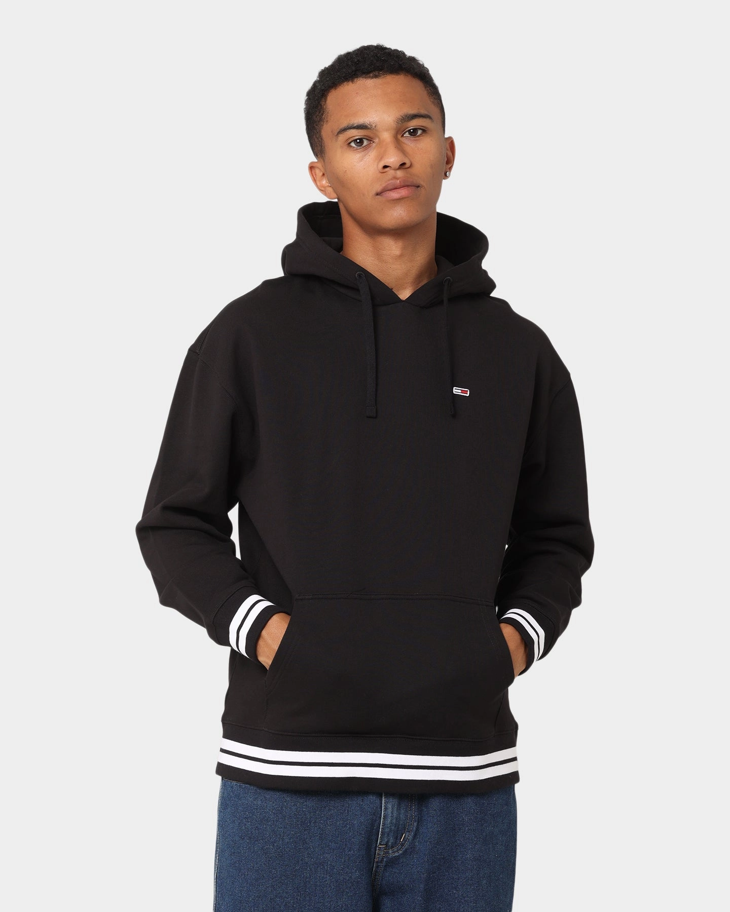 commuting back - to - school Tommy Jeans TJM Relaxed Collegiate Hoodie Black