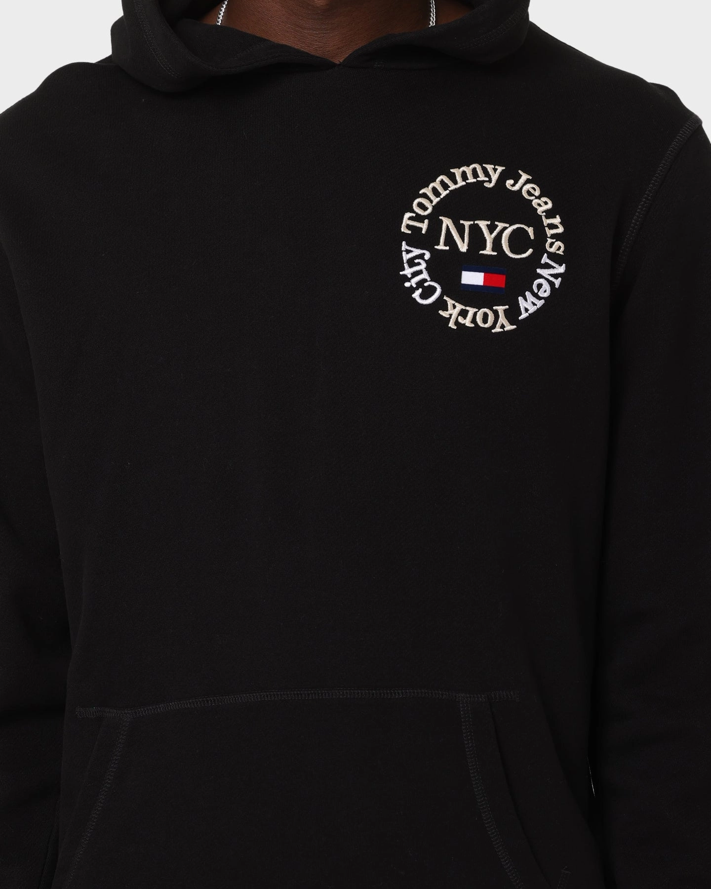 NonIrritating Tagless Neck Tommy Jeans TJM Timeless Circle Hoodie Black