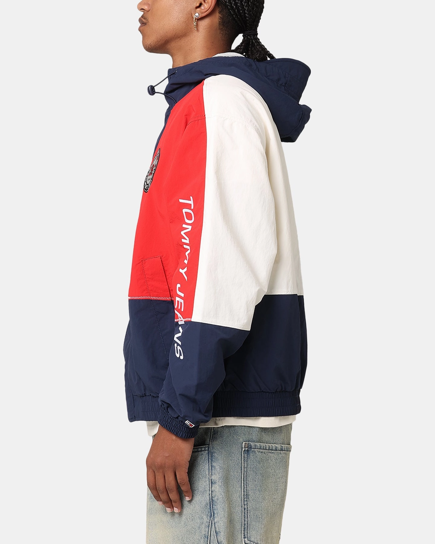 Abrasion Resistant Edges Flexible Tommy Jeans TJU Archive Games Chicago Windbreaker Jacket Sport Navy/Multi
