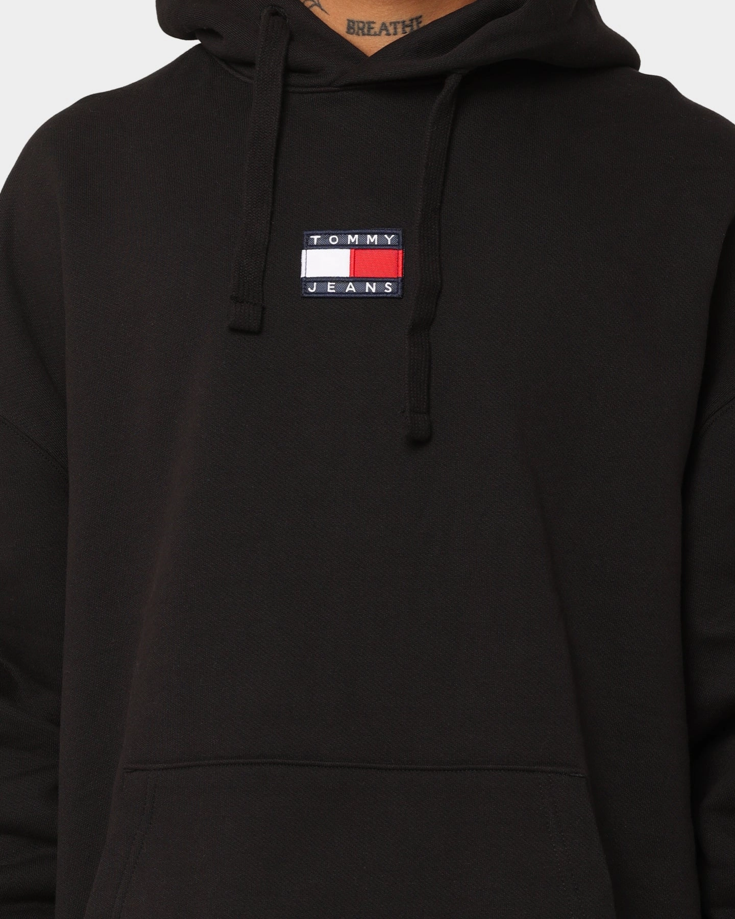 Tommy Jeans Tommy Badge Hoodie Black Skate ConvertibleCollar
