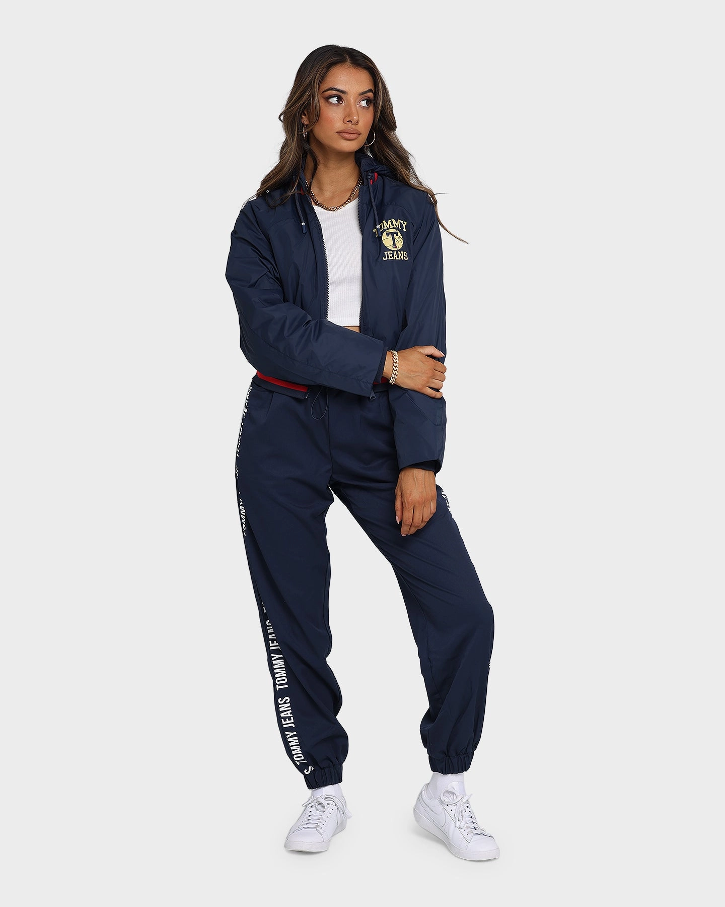 Weekend Fit Tommy Jeans Women's Detachable Hood Bomber Jacket Twilight Navy