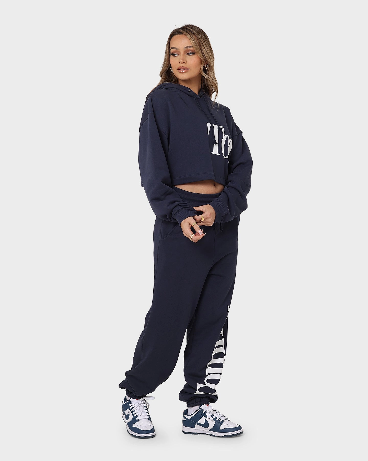 Lightweight Layer cyclist Tommy Jeans Women's Super Crop Bold Hoodie Twilight Navy
