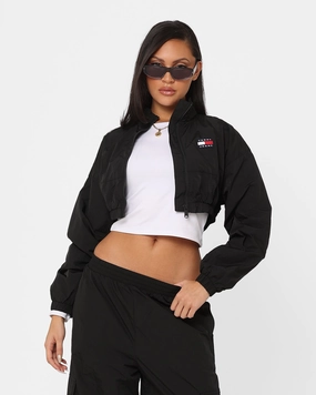 Defy rainy Tommy Jeans Women's Ultra Cropped Windbreaker Jacket Black
