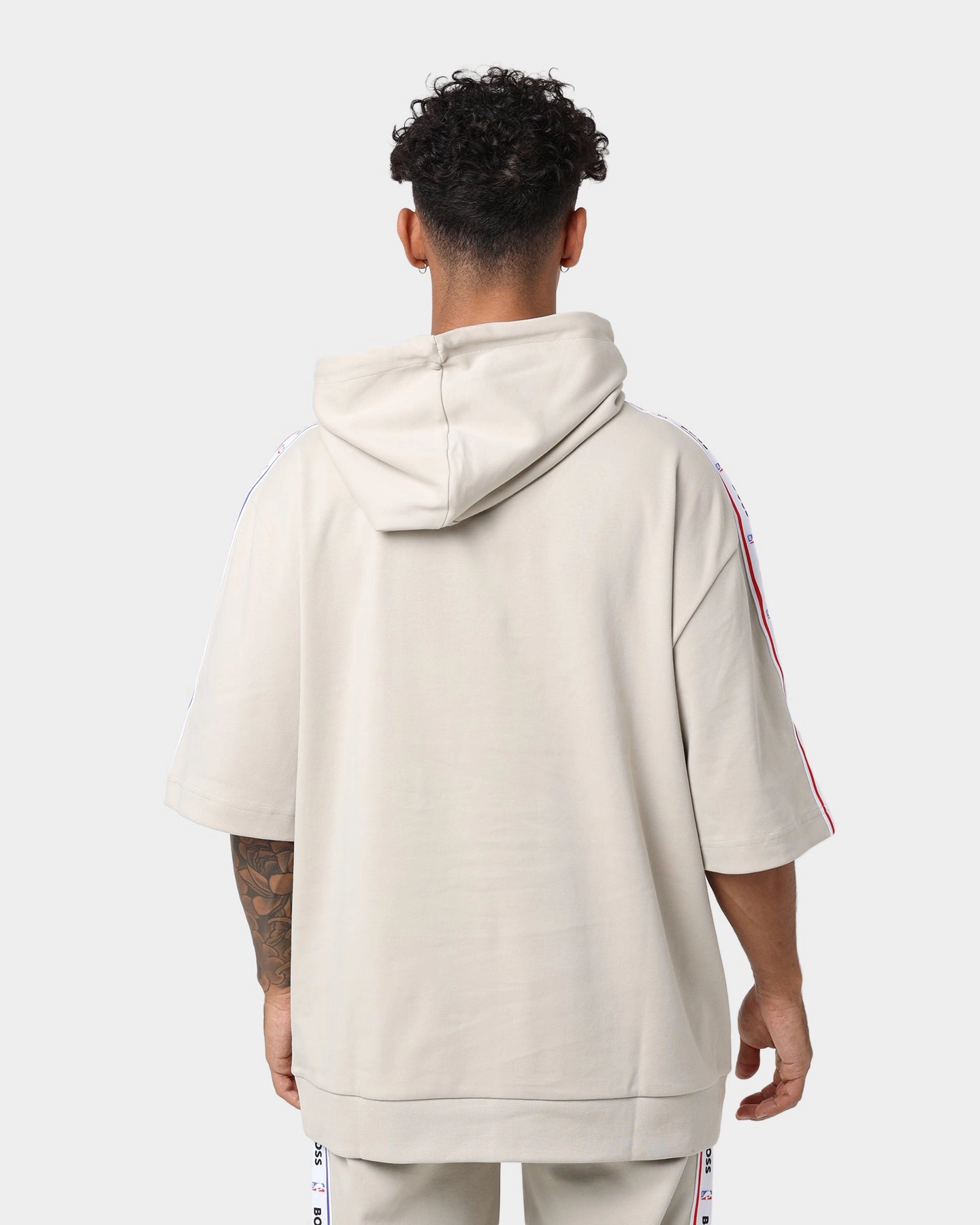 Listen Check Hugo Boss Hugo Boss X NBA Modern Short Sleeve Hoodie Light Beige