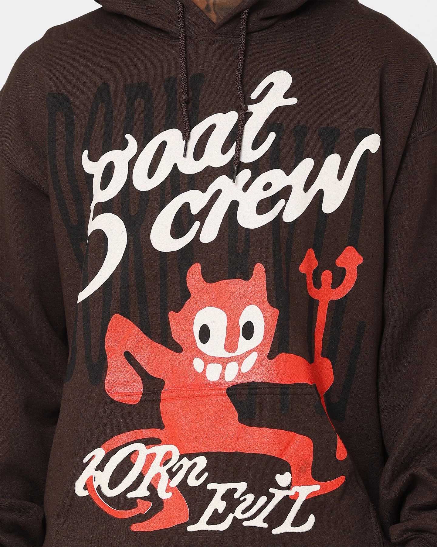 Goat Crew Born Evil Hoodie Brown Investment Loose-fit