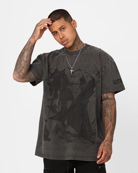 Airflow Mesh Panels Fit For All Goat Crew X DC Batman Issue #423 Noir Heavyweight Vintage T-Shirt Black Wash