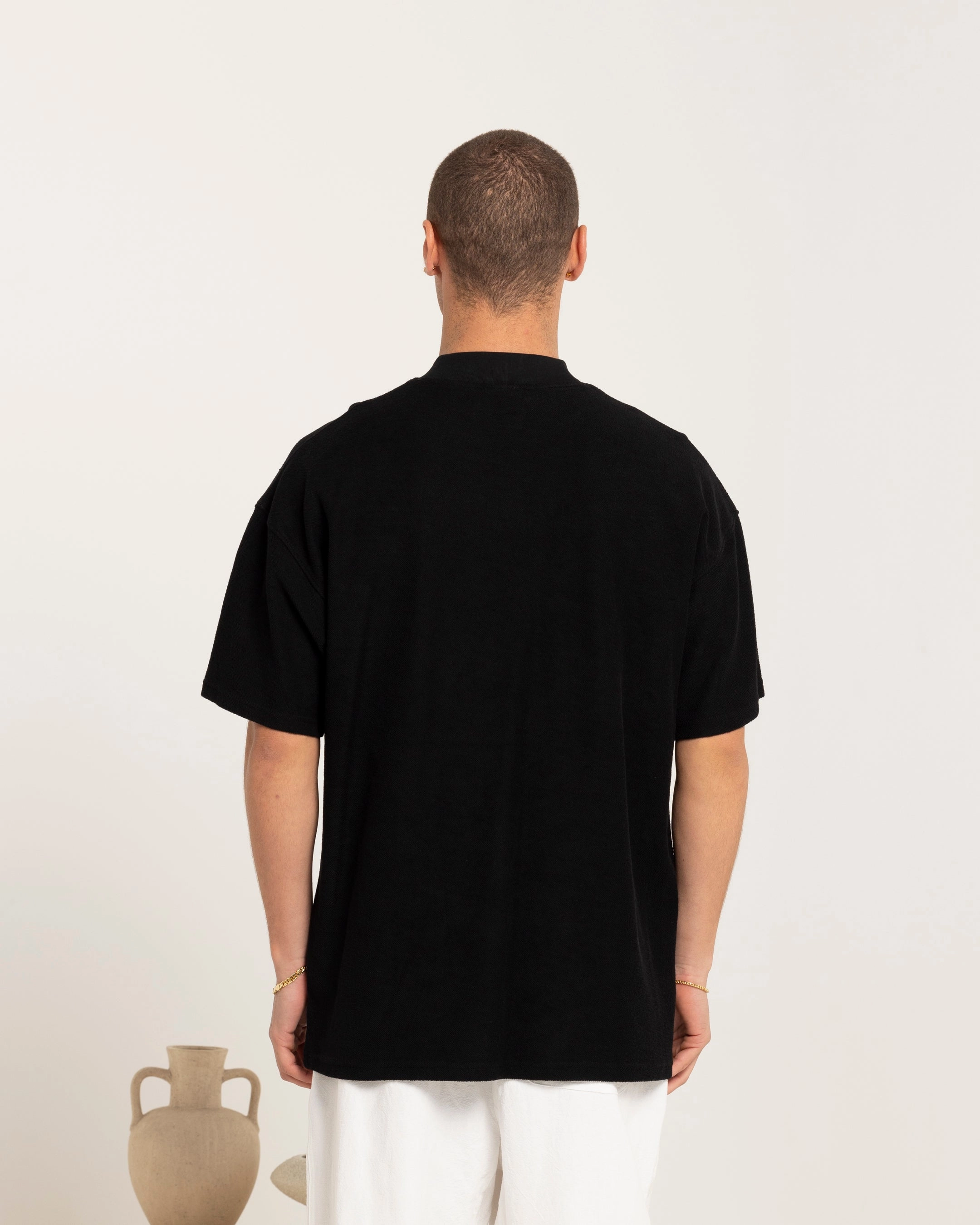 Carre Terry Oversized T-Shirt Black Street Casual Look