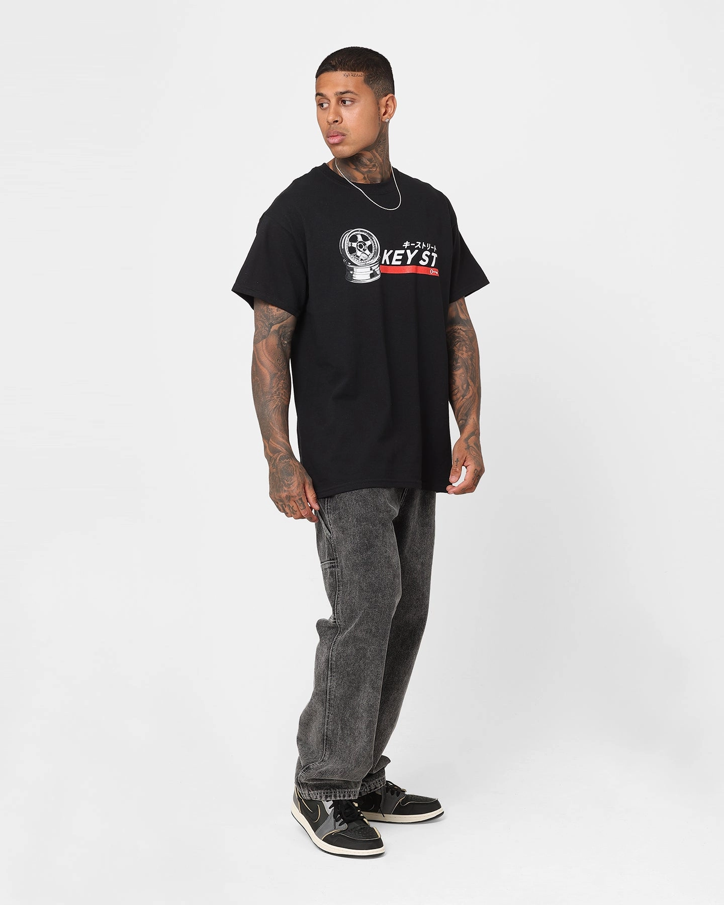 Key Street Specialists T-Shirt Black Wash Fashion-Forward Look Summer cool
