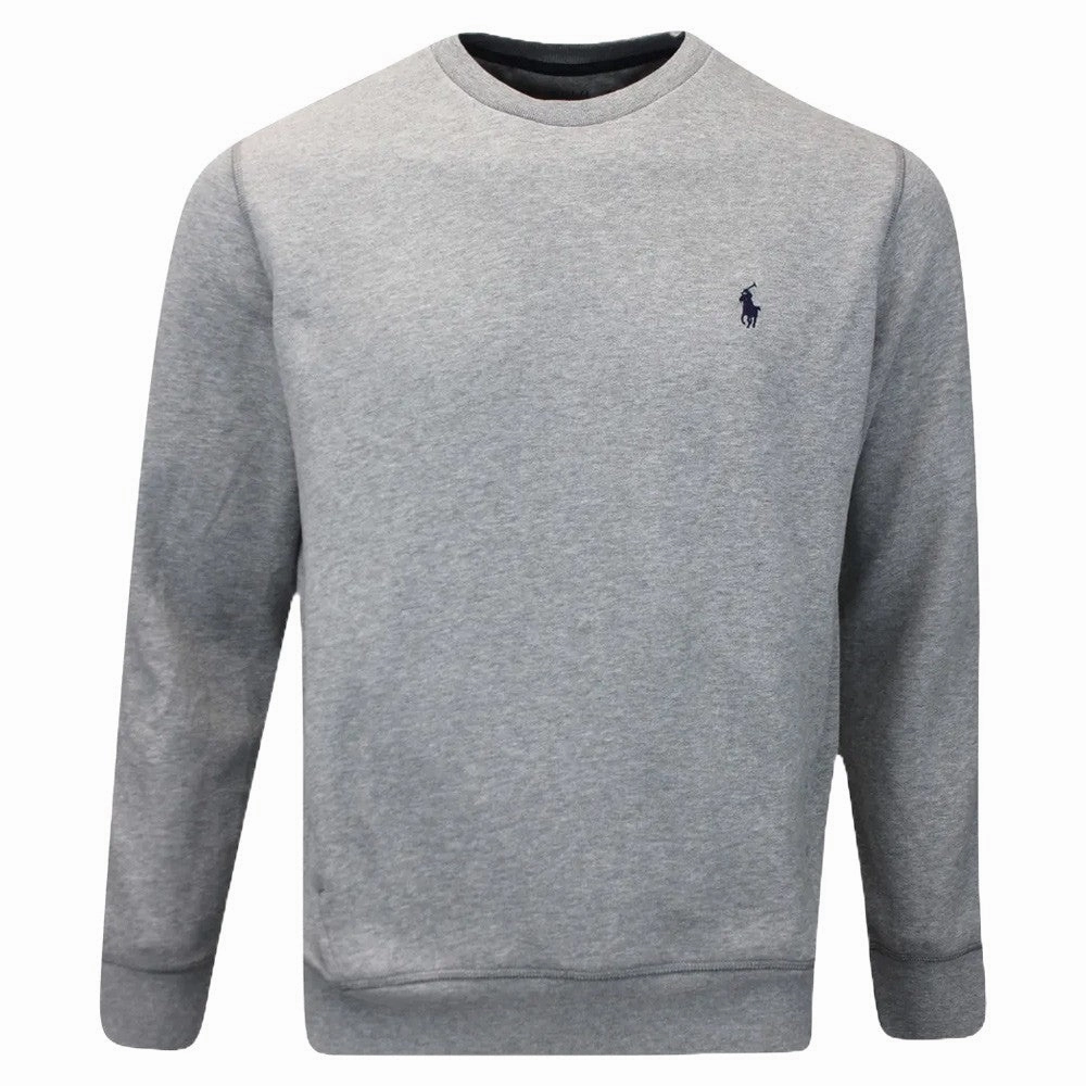 Three Layer Laminate Ralph Lauren Magic Fleece Crewneck Golf Sweater Andover Heather - FW24 Men