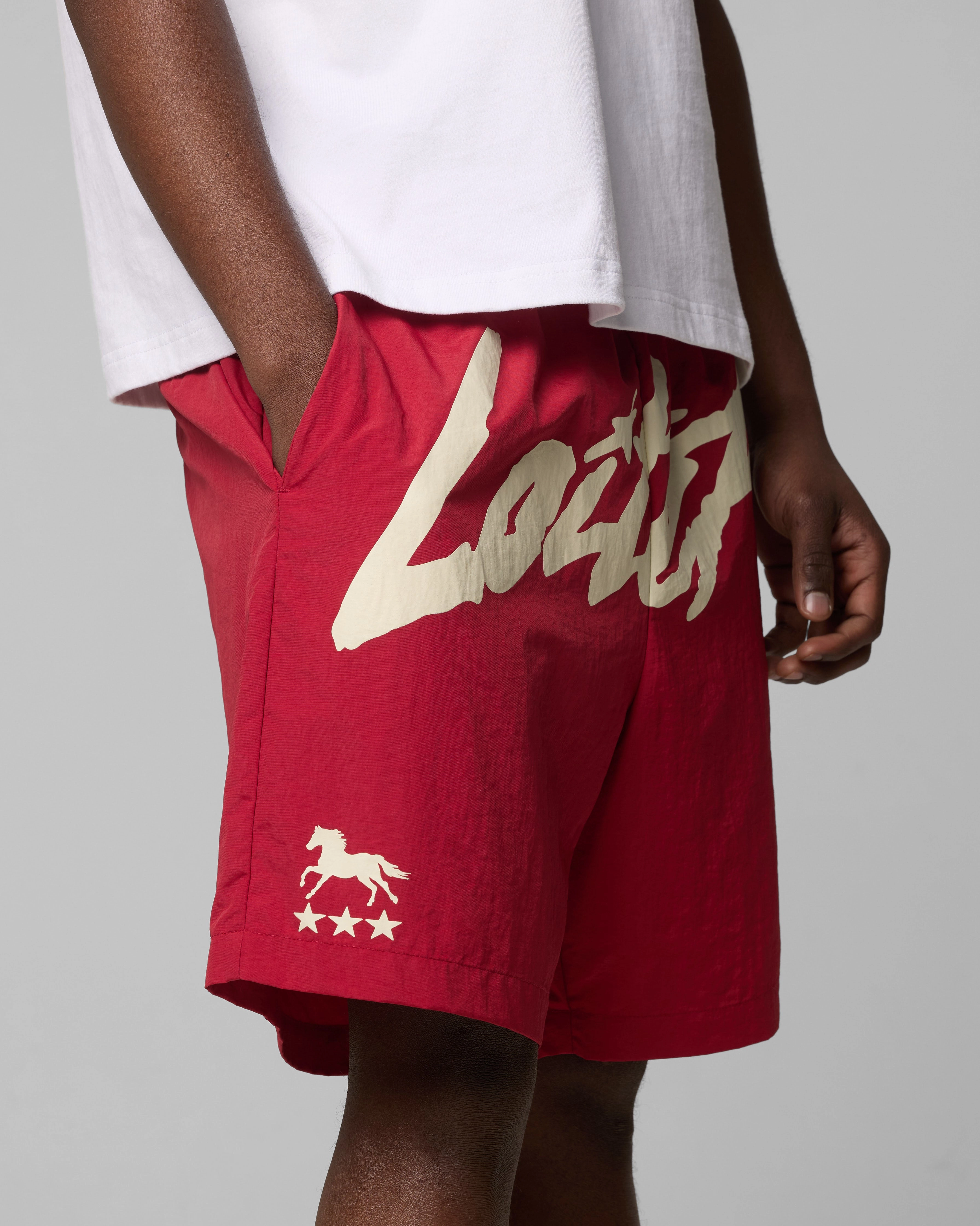 Loiter Rodeo Shorts Red colorfast Business casual