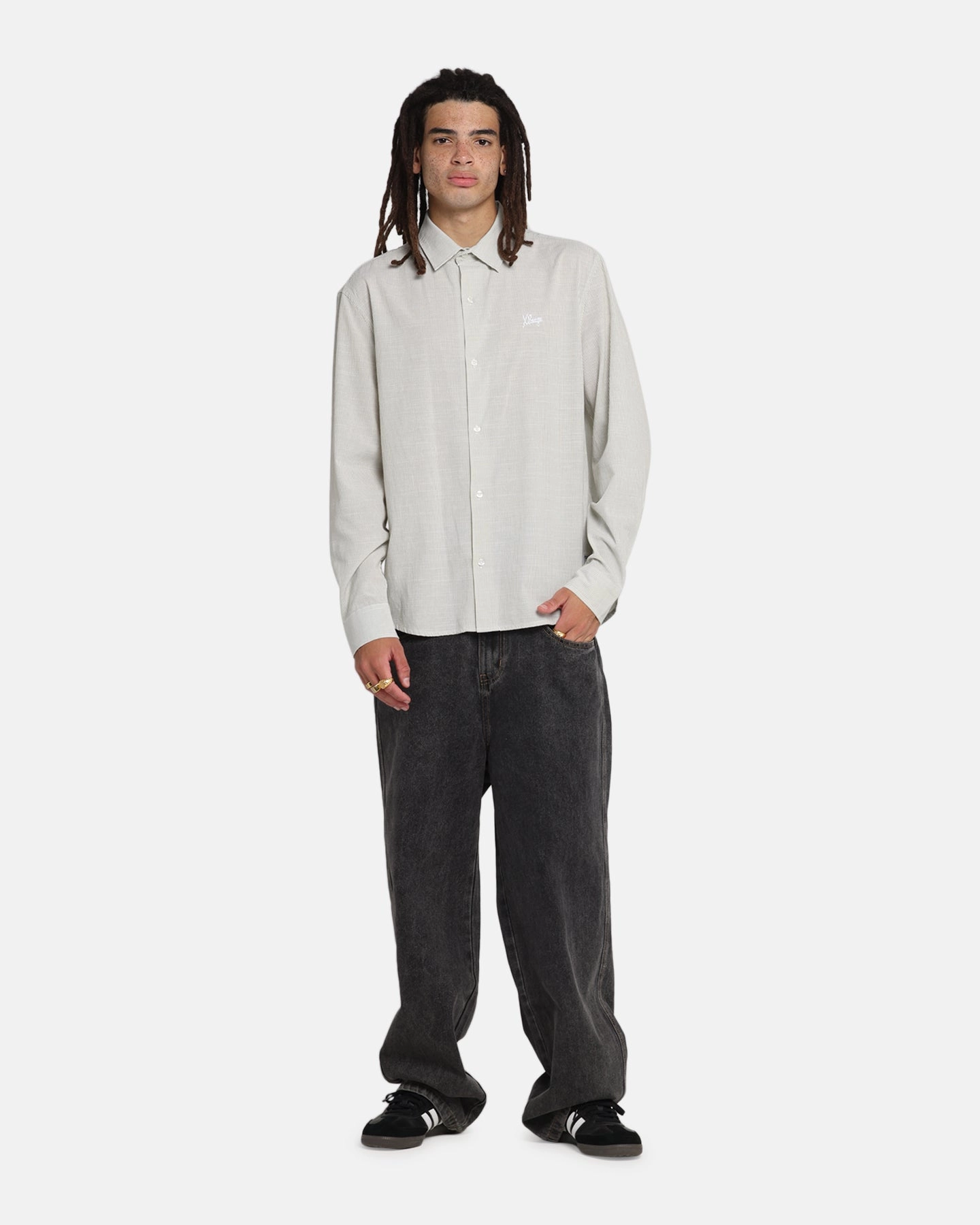X-Large Baggy Bull Denim 91 Pants Washed Black Sharp Edge Elegant Vibrant Textured