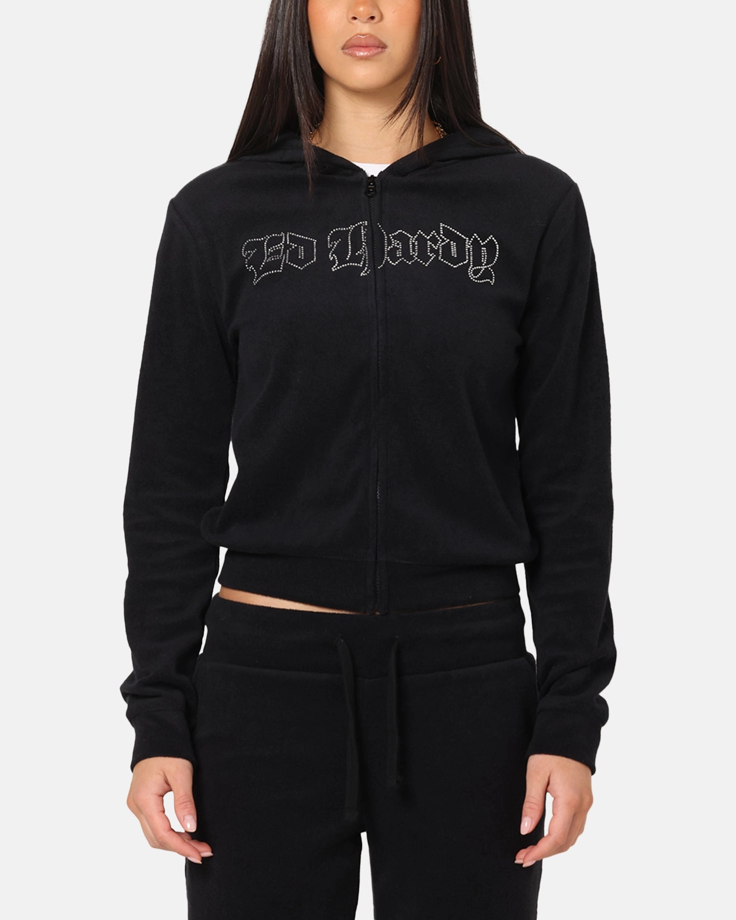 Wedding Ed Hardy Women's Raver Cropped Hoodie Black