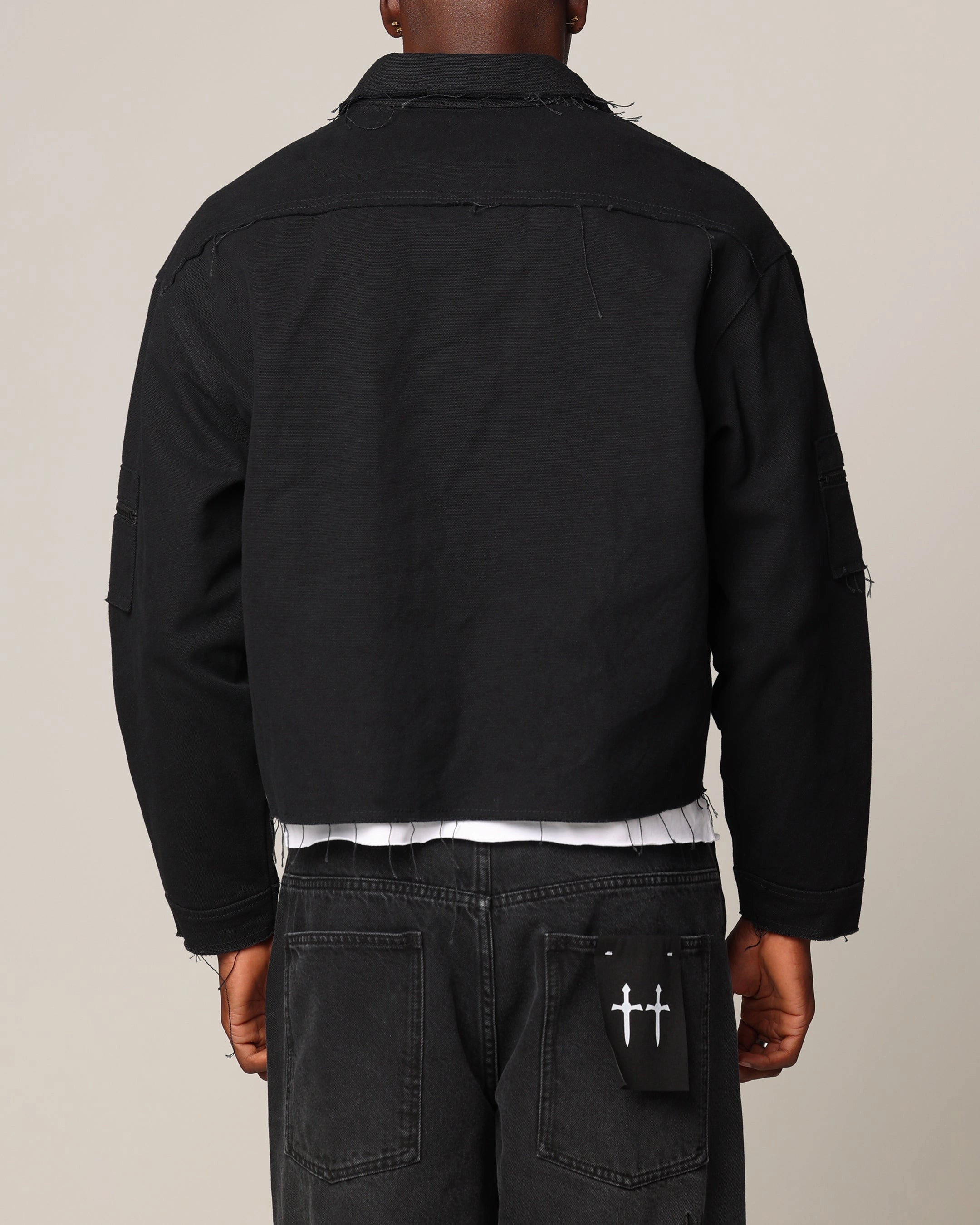 rural people Process Saint Morta Nightcrawler Cuttoff Jacket Black